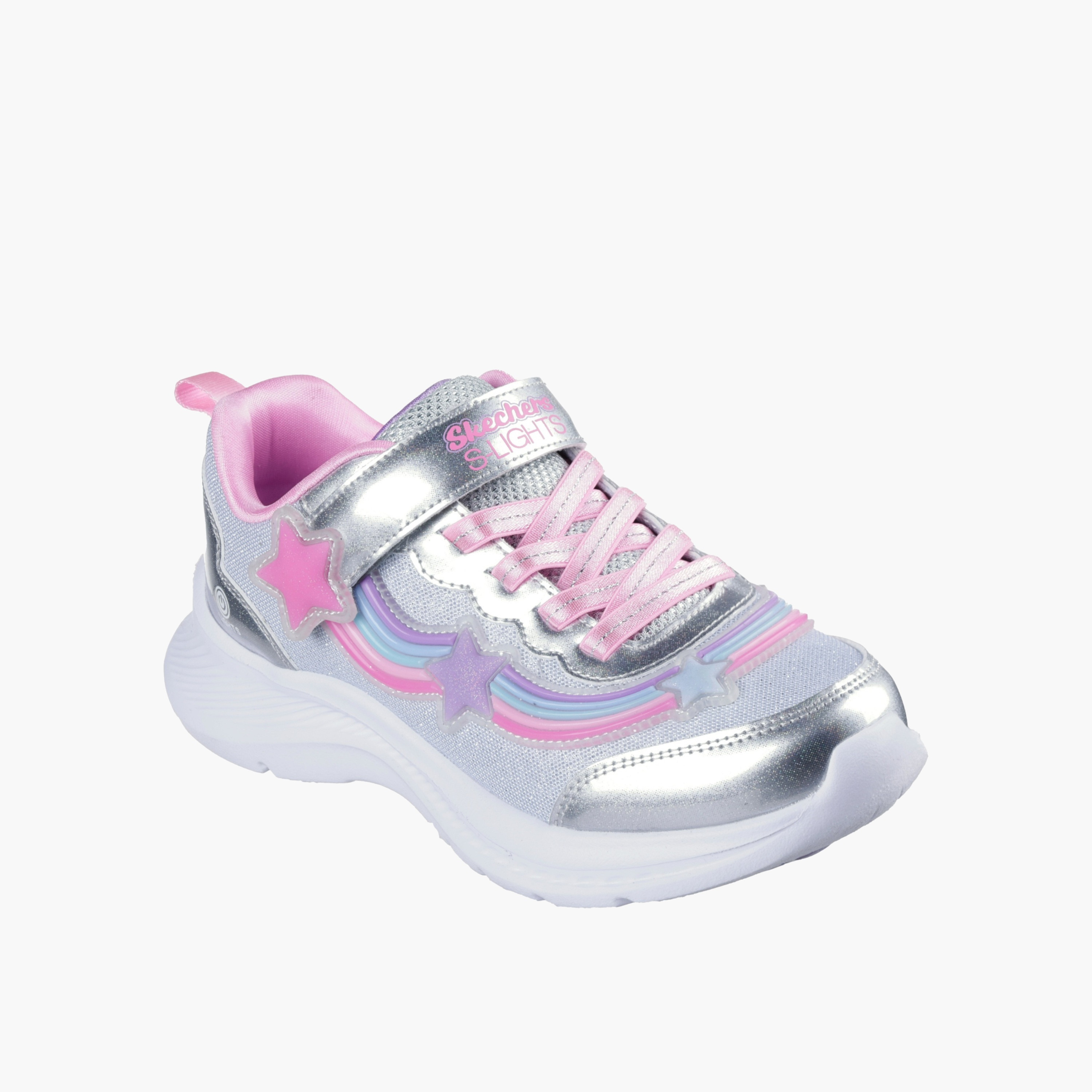 Skechers Girls JUMPSTERS 2.0 Star Accent Hook & Loop Sports Shoes-girls-shoes-sneakers-image-4