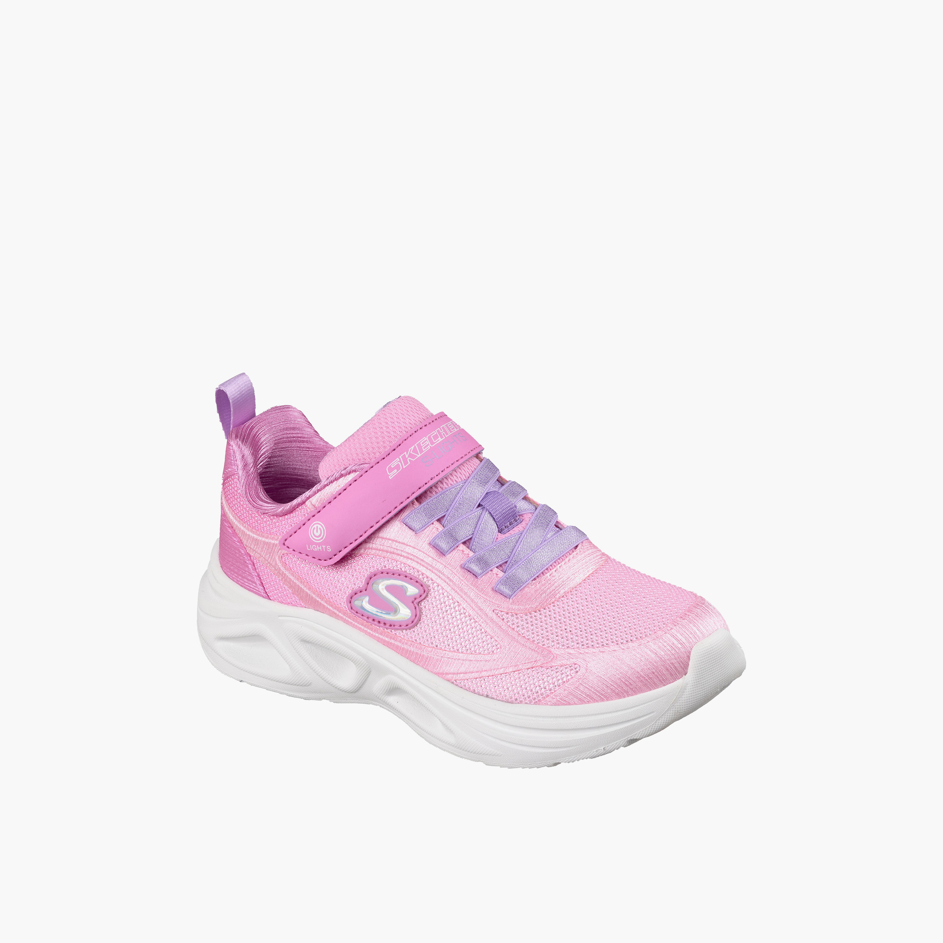 Skechers Girls Sola Glow 2.0 Hook & Loop Sneakers-girls-shoes-sports-image-1