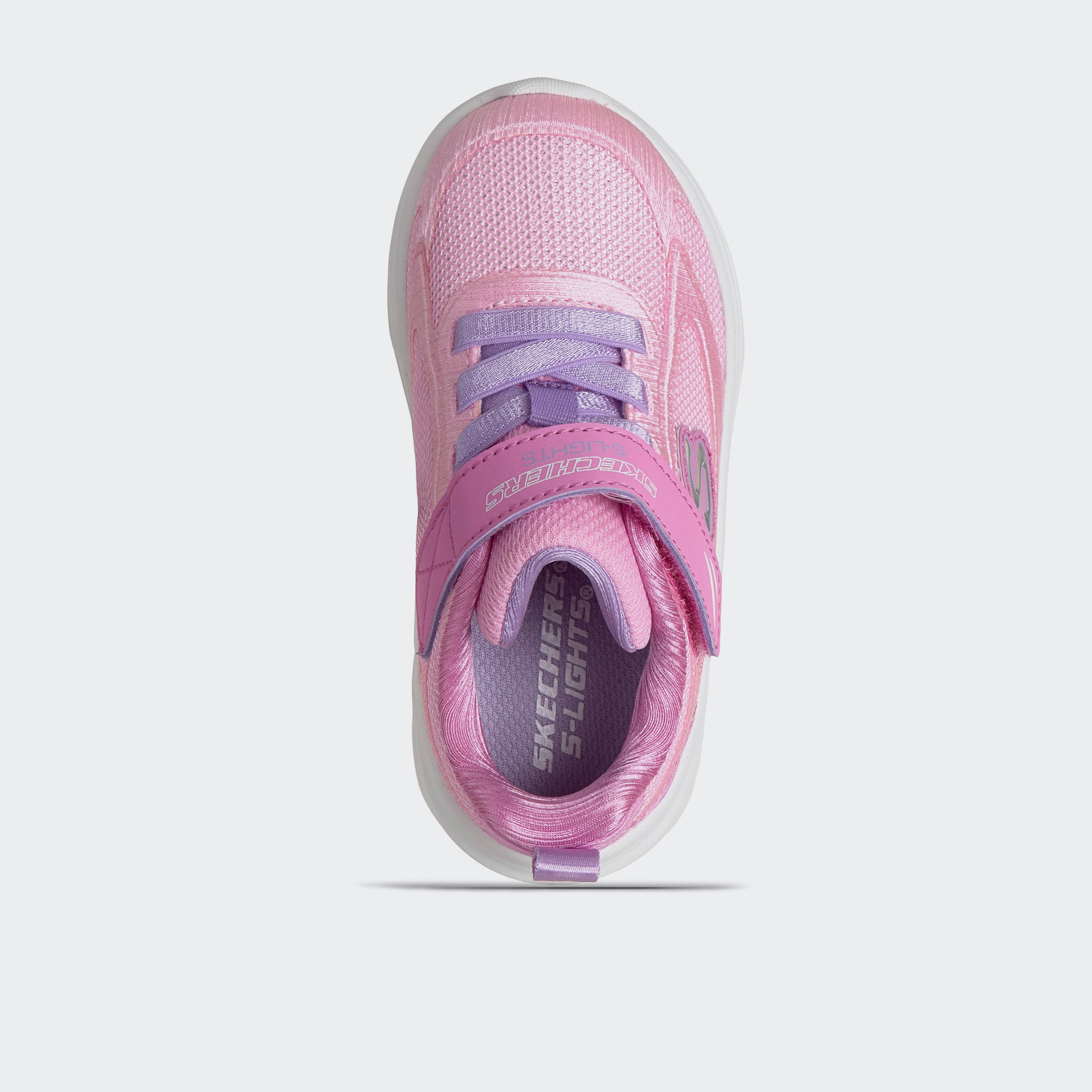 Skechers Girls Sola Glow 2.0 Hook & Loop Light-Up Ankle Sneakers-baby-girls-shoes-closedshoes-image-3