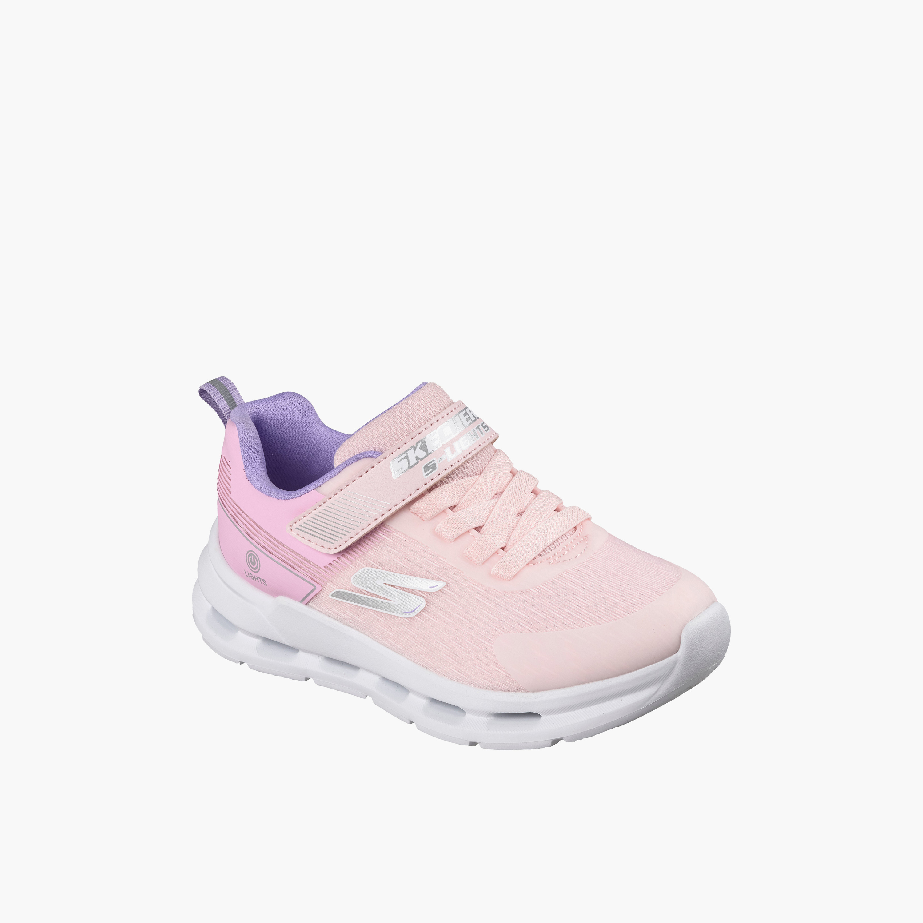 Skechers Girls GLIDE-STEP LIGHTS Hook & Loop Light-Up Ankle Sneakers-girls-shoes-sneakers-image-1