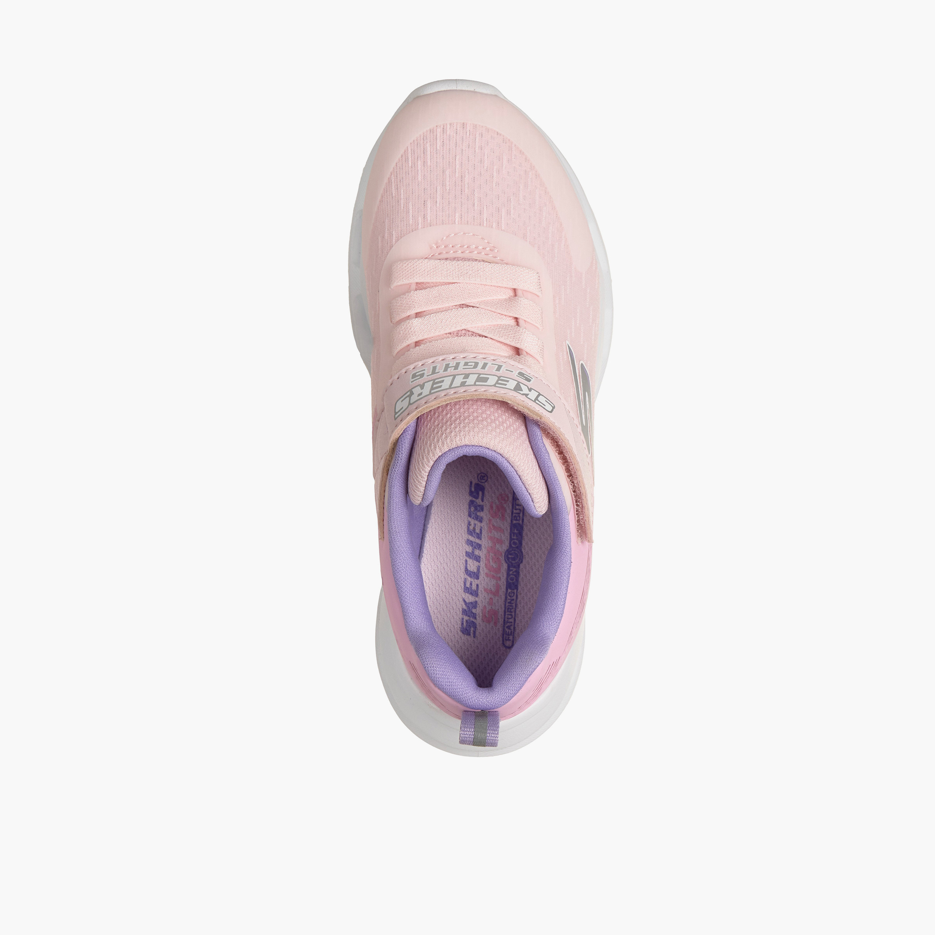 Skechers Girls GLIDE-STEP LIGHTS Hook & Loop Light-Up Ankle Sneakers-girls-shoes-sneakers-image-3