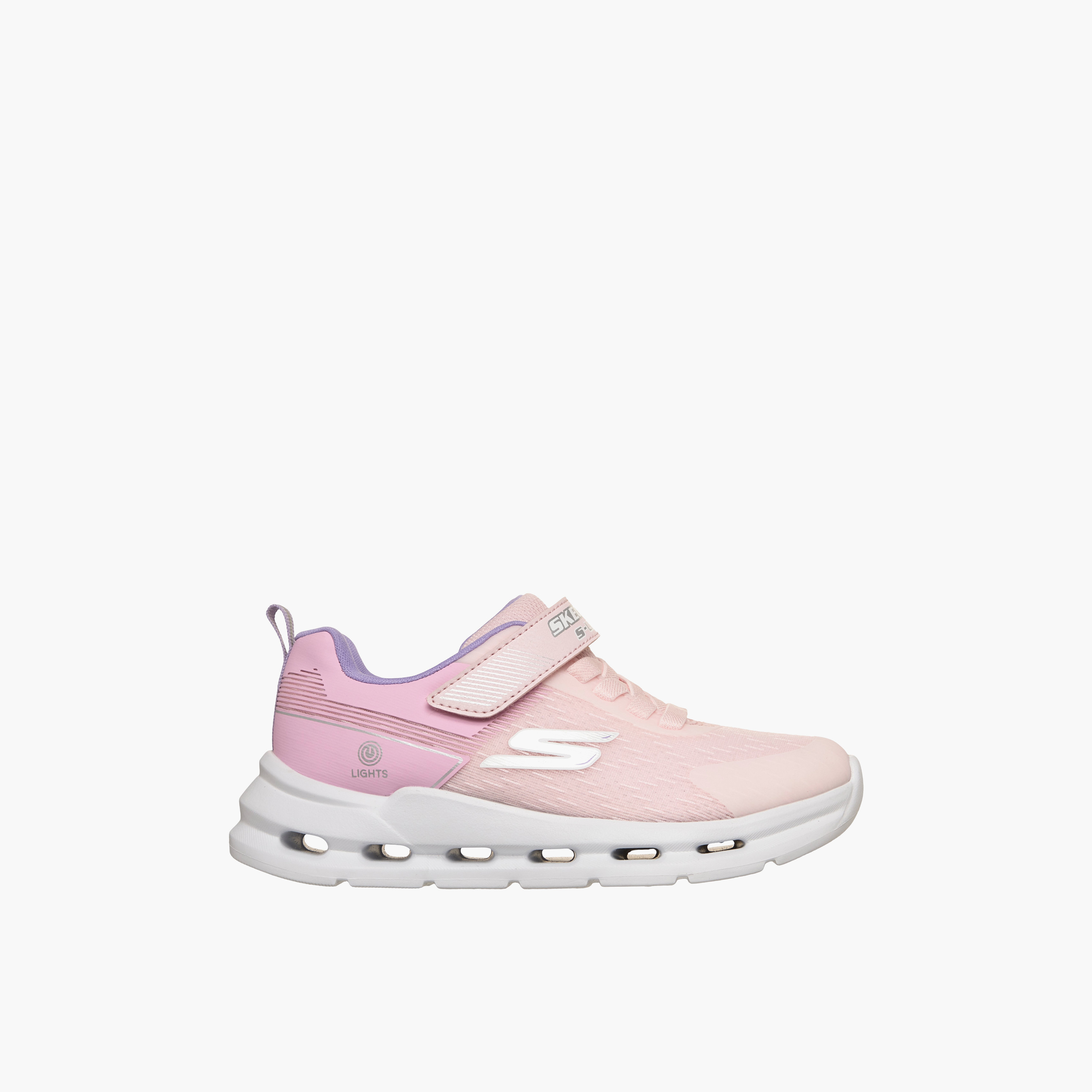 Skechers Girls GLIDE-STEP LIGHTS Hook & Loop Light-Up Ankle Sneakers-girls-shoes-sneakers-image-4