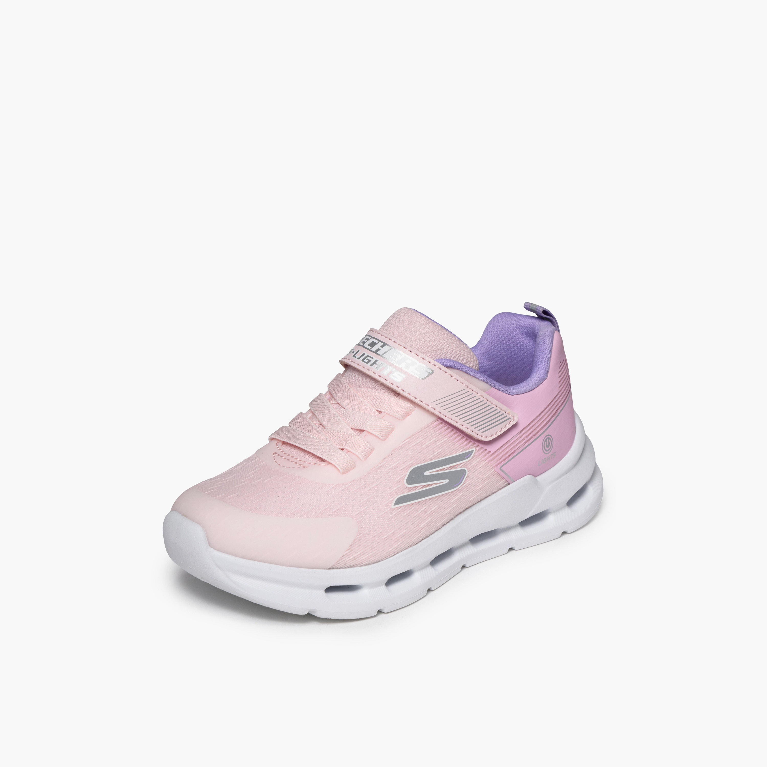 Skechers Girls GLIDE-STEP LIGHTS Hook & Loop Light-Up Ankle Sneakers-girls-shoes-sneakers-image-5