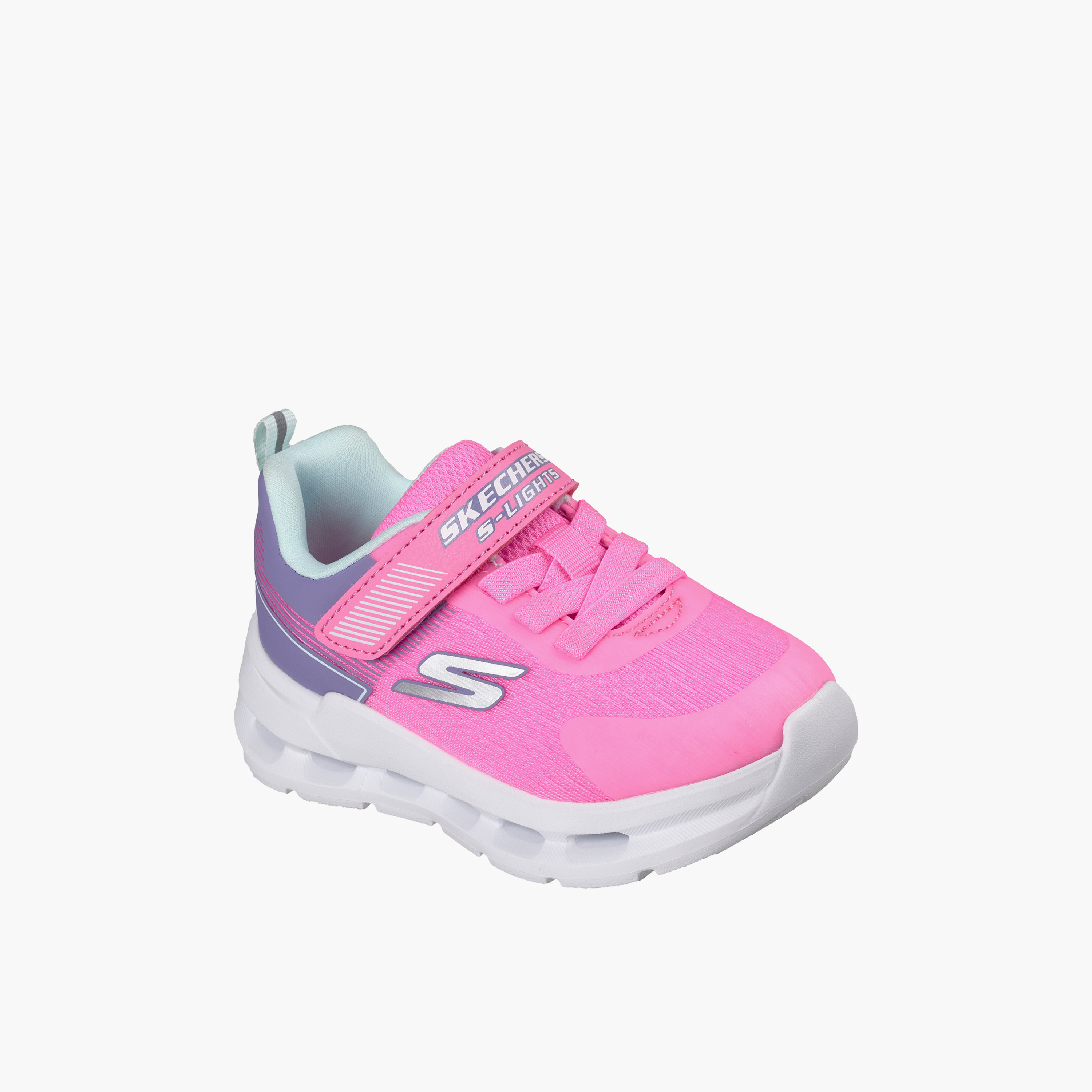 Skechers Girls GLIDE-STEP LIGHTS Hook & Loop Sneakers-baby-girls-shoes-closedshoes-image-1