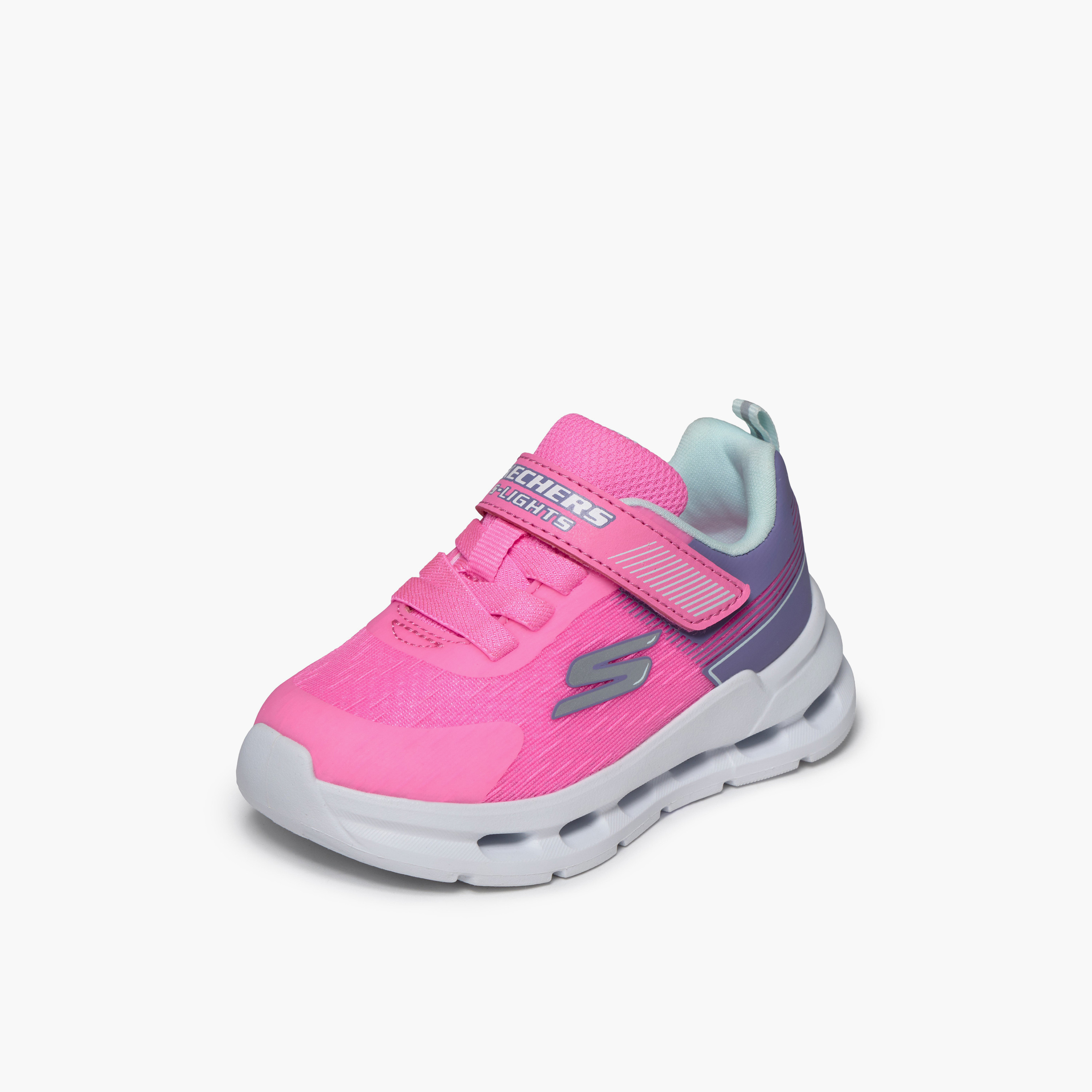 Skechers Girls GLIDE-STEP LIGHTS Hook & Loop Sneakers-baby-girls-shoes-closedshoes-image-4