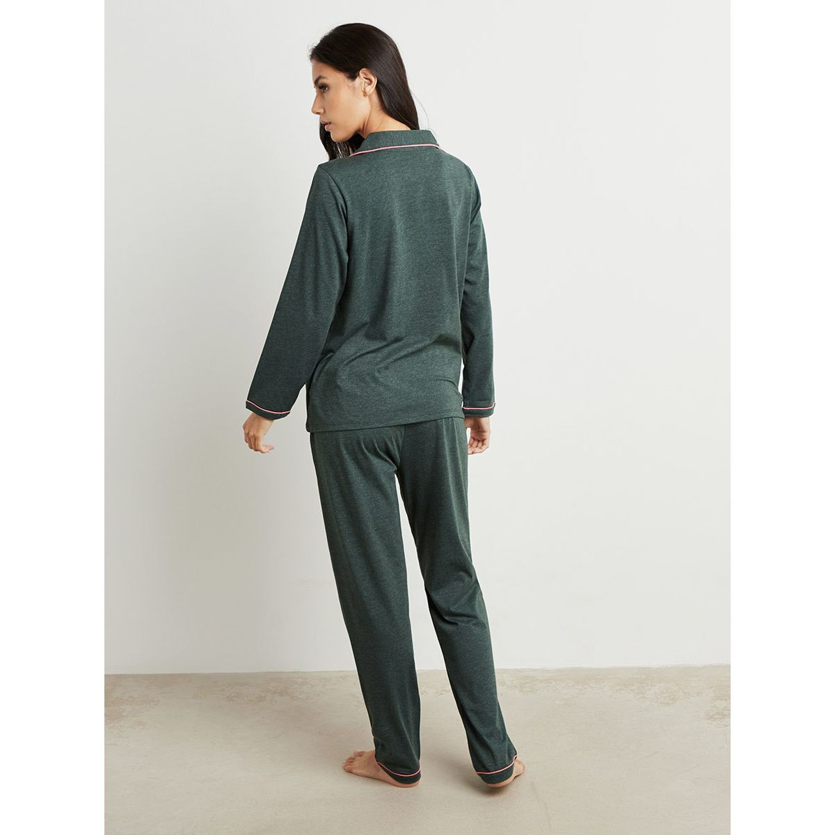 مجموعة من قميص وبنطلون بيجاما من ستايلي-women-clothing-nightwear-pyjamas-longsets-image-4