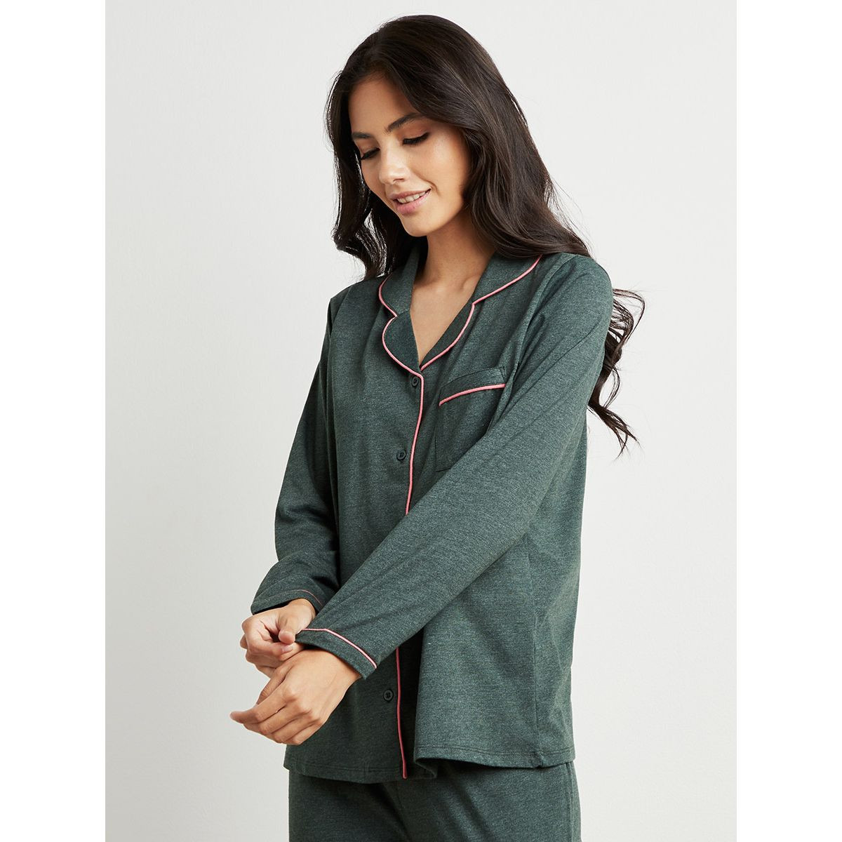 مجموعة من قميص وبنطلون بيجاما من ستايلي-women-clothing-nightwear-pyjamas-longsets-image-5