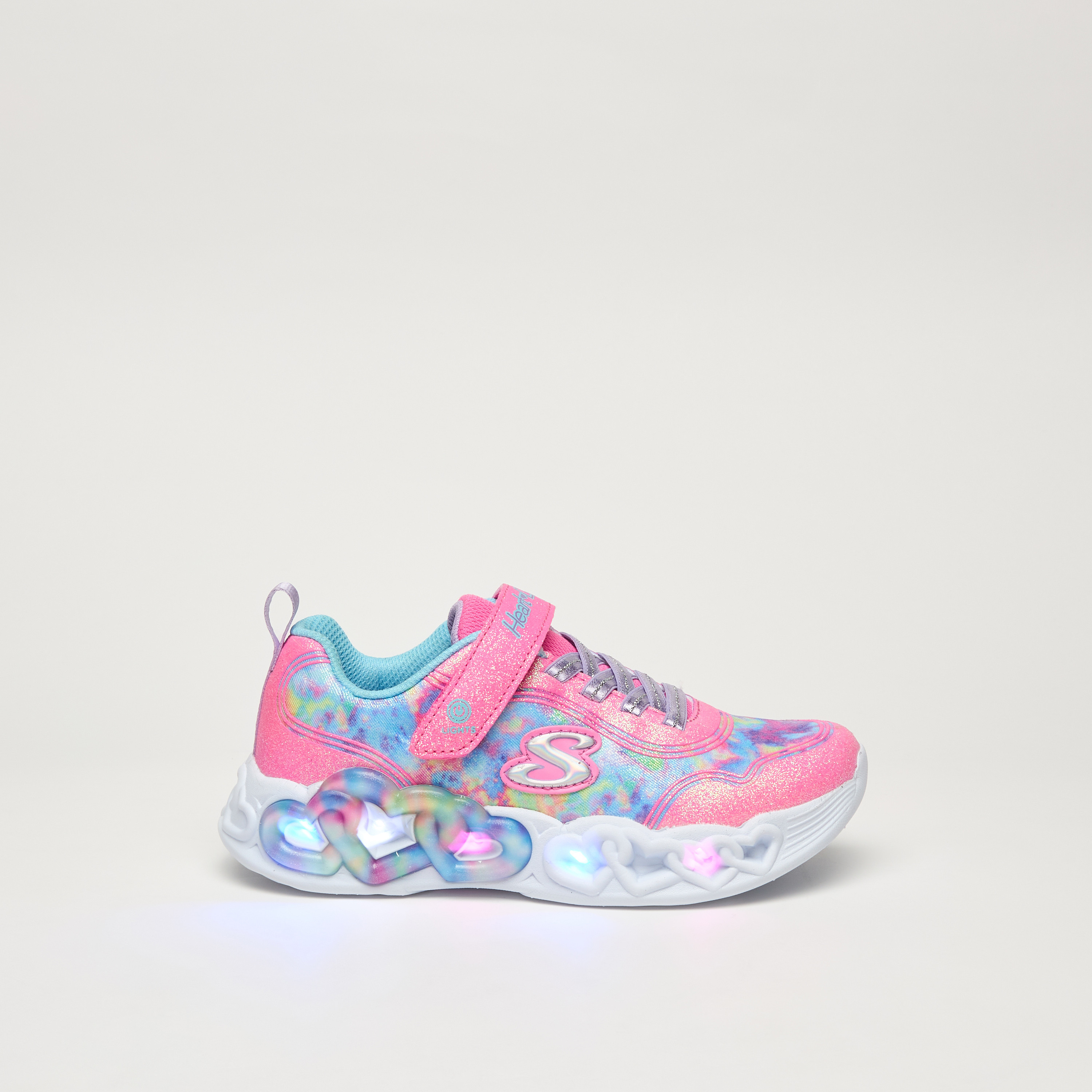 سكيتشرز حذاء رياضي انفينيت هارت لايتس مضيء ميموري فوم للبنات 303753L-PKMT | OE-girls-shoes-sneakers-image-4