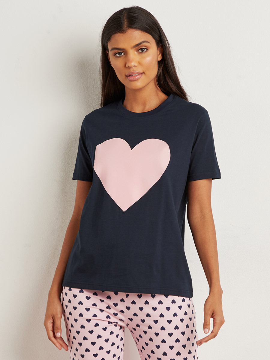 مجموعة من تيشيرت مطبوع وبنطلون بيجاما-women-clothing-nightwear-pyjamas-bottoms-image-2