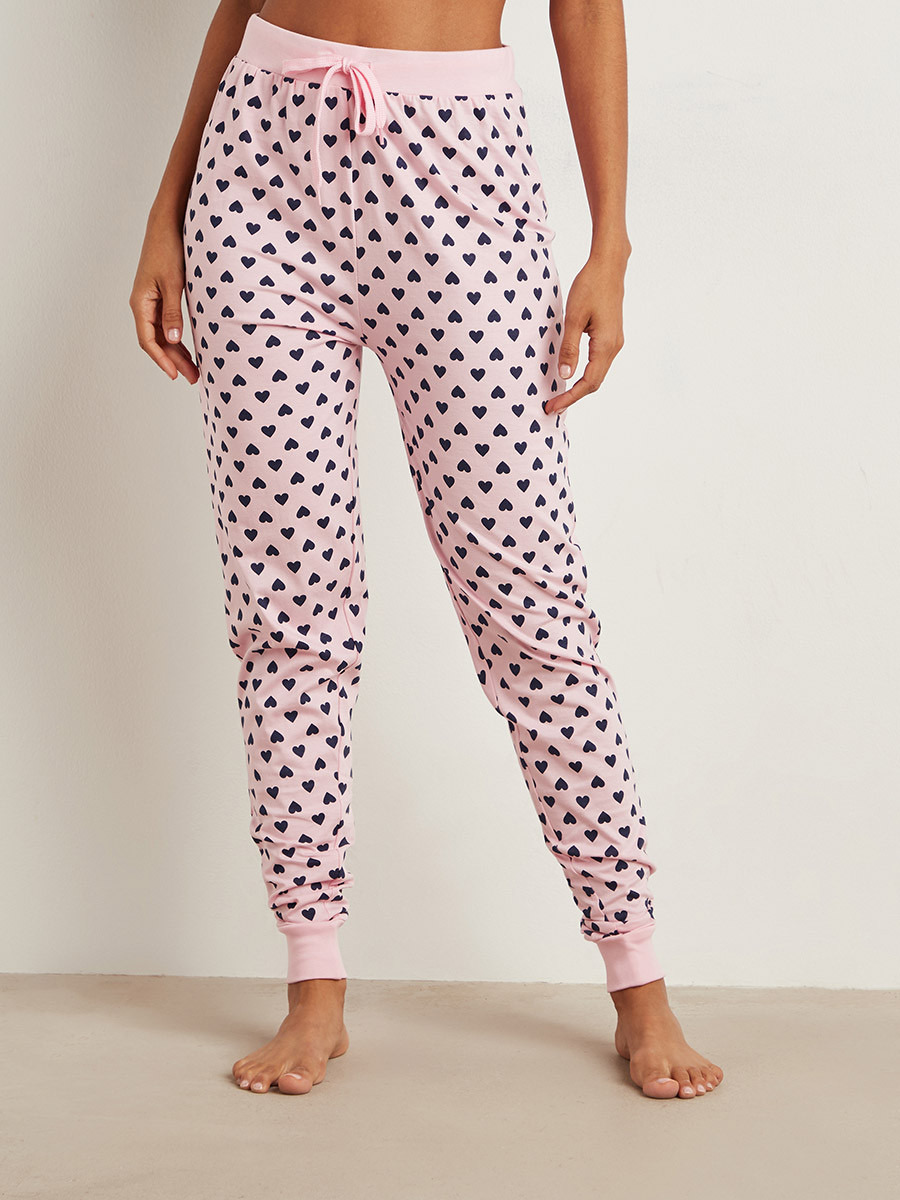 مجموعة من تيشيرت مطبوع وبنطلون بيجاما-women-clothing-nightwear-pyjamas-bottoms-image-4