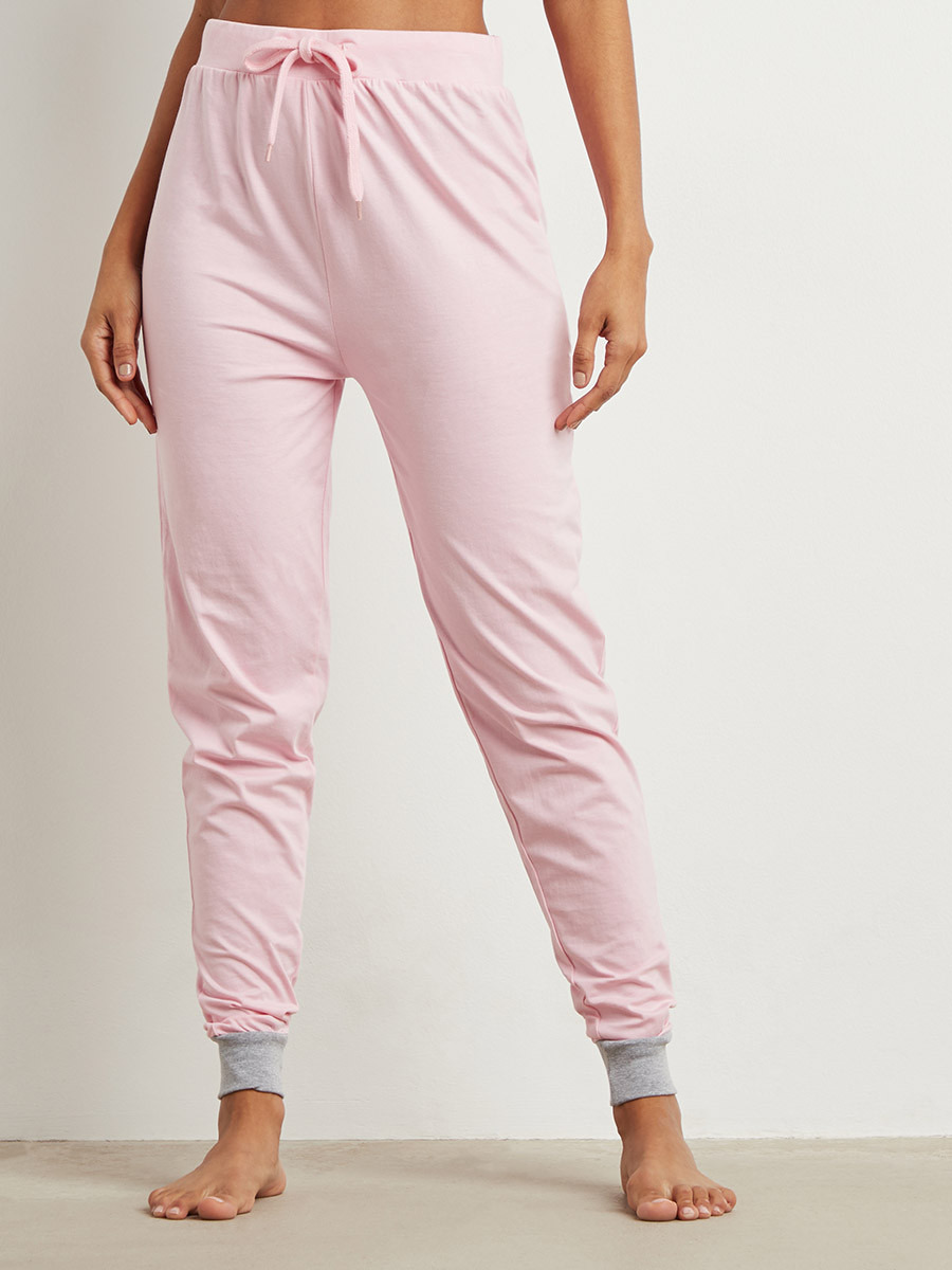 Cotton My Life Print T-shirt and Cuffed Pyjama Set-women-clothing-nightwear-pyjamas-longsets-image-3