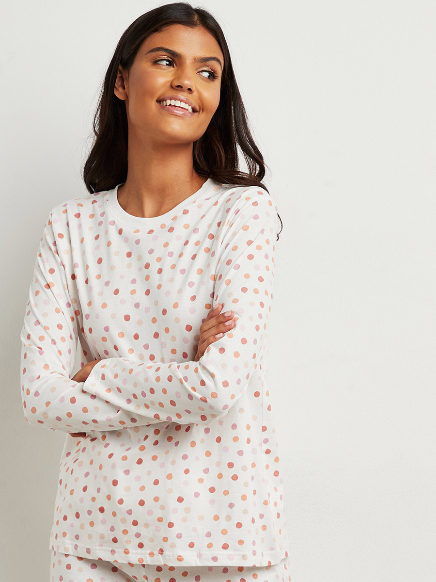 مجموعة من تيشيرت بأكمام طويلة وبنطلون بيجاما-women-clothing-nightwear-pyjamas-longsets-image-2