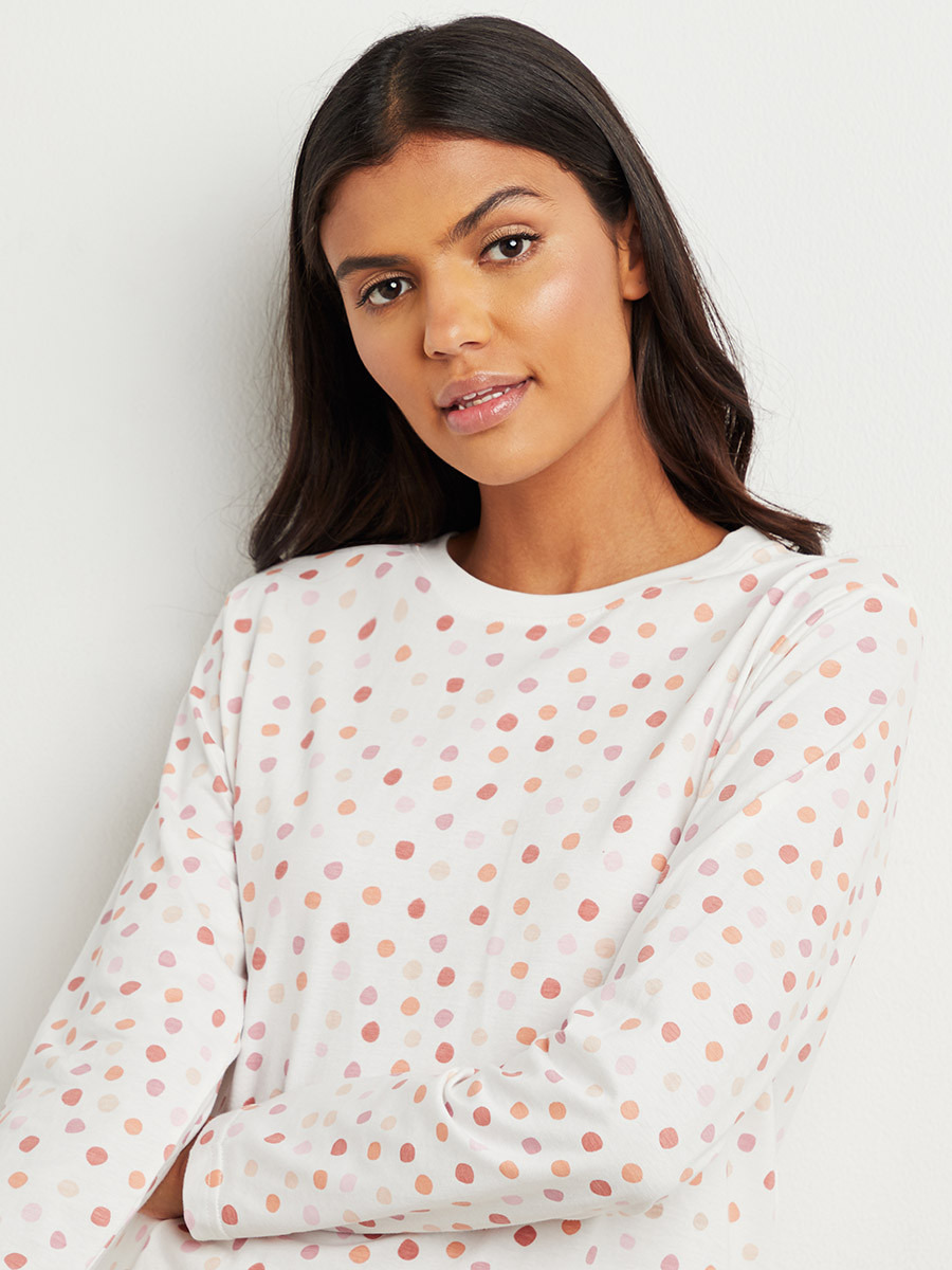 مجموعة من تيشيرت بأكمام طويلة وبنطلون بيجاما-women-clothing-nightwear-pyjamas-longsets-image-3