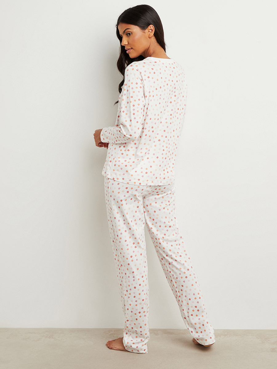 مجموعة من تيشيرت بأكمام طويلة وبنطلون بيجاما-women-clothing-nightwear-pyjamas-longsets-image-4