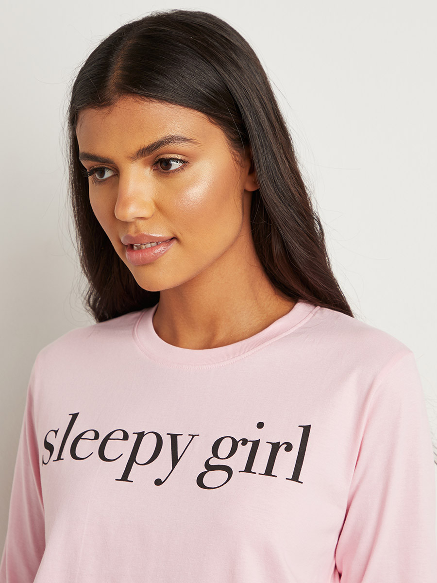 مجموعة من تيشيرت بأكمام طويلة وبنطلون بيجاما-women-clothing-nightwear-pyjamas-bottoms-image-4