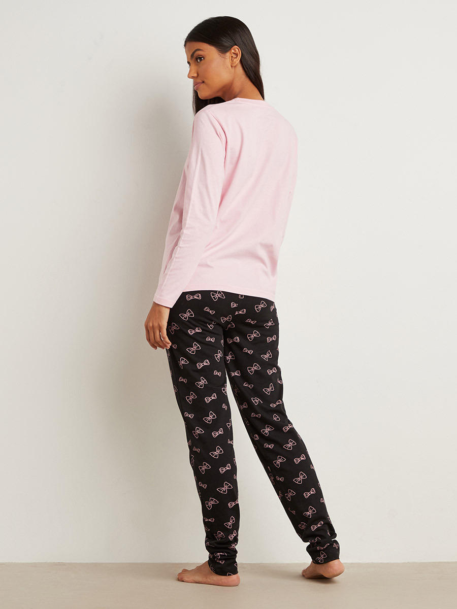 مجموعة من تيشيرت بأكمام طويلة وبنطلون بيجاما-women-clothing-nightwear-pyjamas-bottoms-image-5