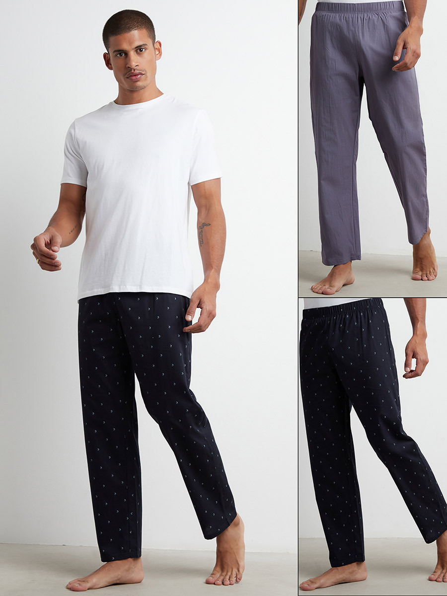 مجموعة من 2 بنطلون بيجاما مطبوع-men-clothing-nightwear-pyjamaandshorts-image-1