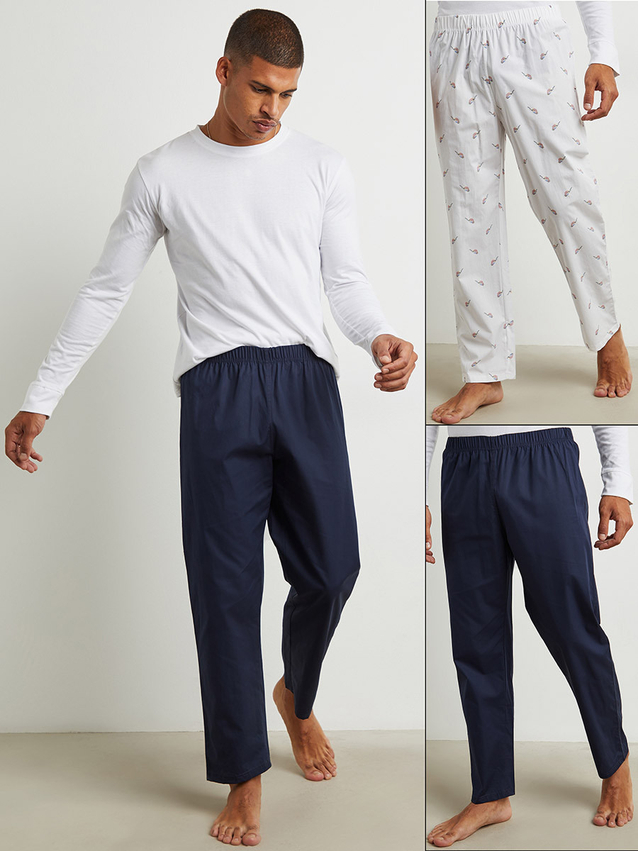 Styli Pack of 2 - Cotton Woven Relaxed Fit Pyjama-men-clothing-nightwear-pyjamaandshorts-image-1
