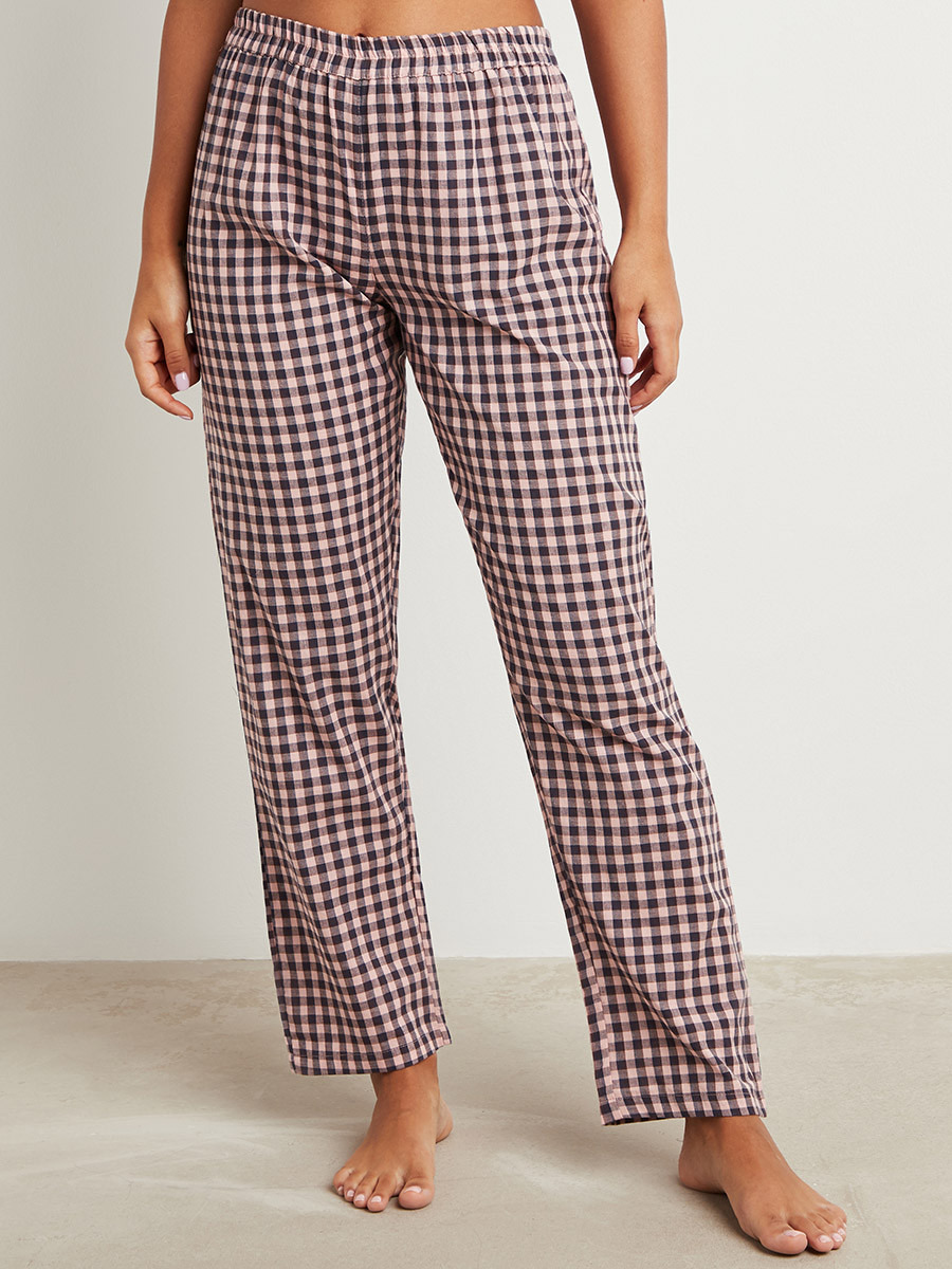 مجموعة من تيشيرت بأكمام كشكش وبنطلون بجاما من ستايلي-women-clothing-nightwear-pyjamas-bottoms-image-5