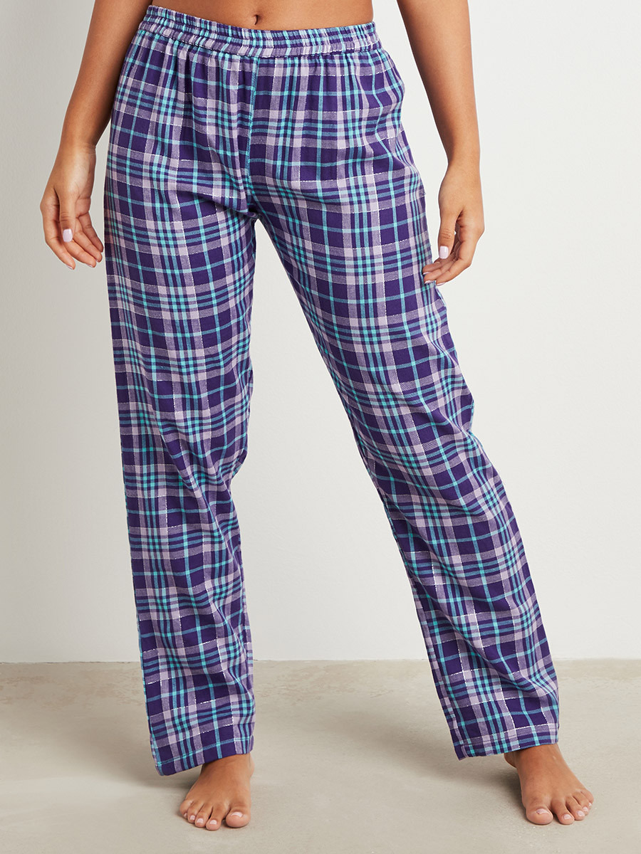 مجموعة من تيشيرت بكشكش وبنطلون بجاما من ستايلي-women-clothing-nightwear-pyjamas-longsets-image-3