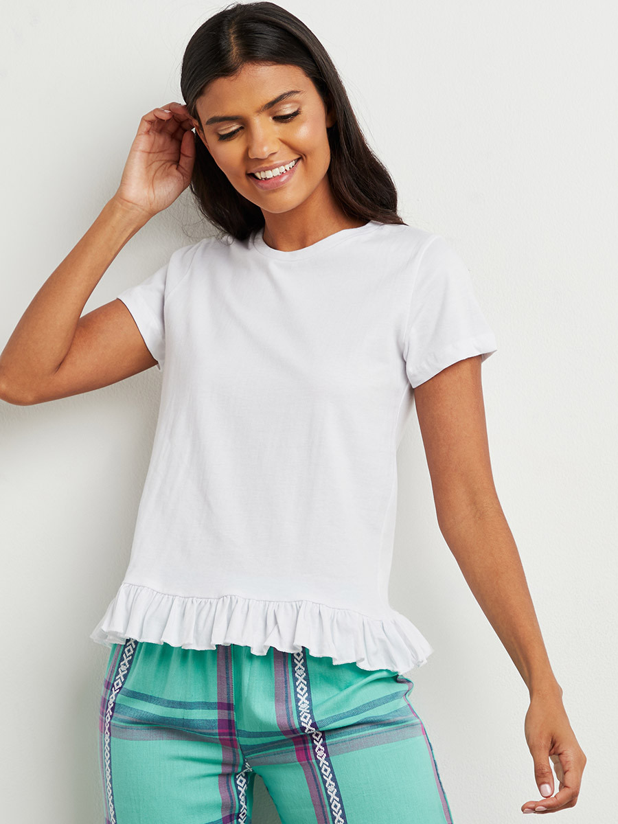 مجموعة من تيشيرت وبنطلون بيجاما مطبوع من ستايلي-women-clothing-nightwear-pyjamas-bottoms-image-2