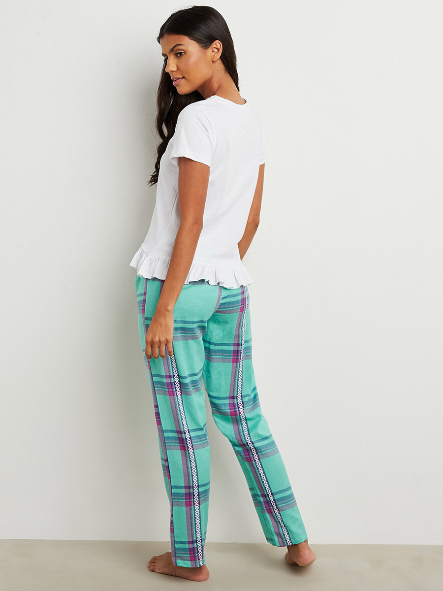 مجموعة من تيشيرت وبنطلون بيجاما مطبوع من ستايلي-women-clothing-nightwear-pyjamas-bottoms-image-4