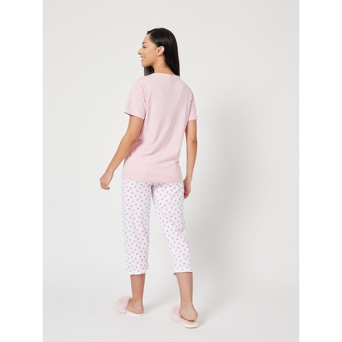 طقم بيجاما من ( تيشيرت + بنطال ) من ستايلي-women-clothing-nightwear-pyjamas-longsets-image-5