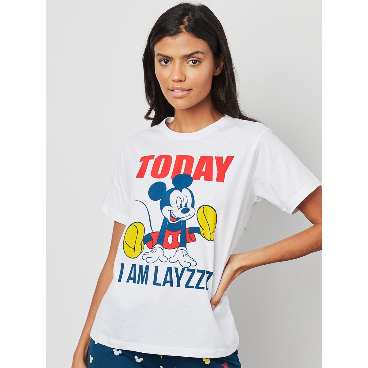 طقم بيجاما (تيشيرت + بنطال) من ستايلي-women-clothing-nightwear-pyjamas-longsets-image-2