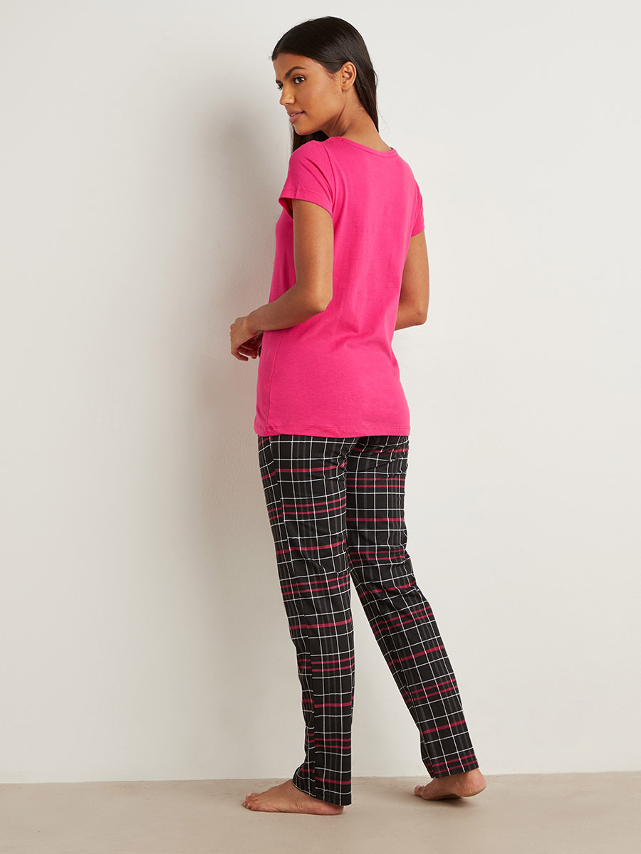مجموعة من تيشيرت مطبوع وبنطلون بيجاما-women-clothing-nightwear-pyjamas-bottoms-image-6