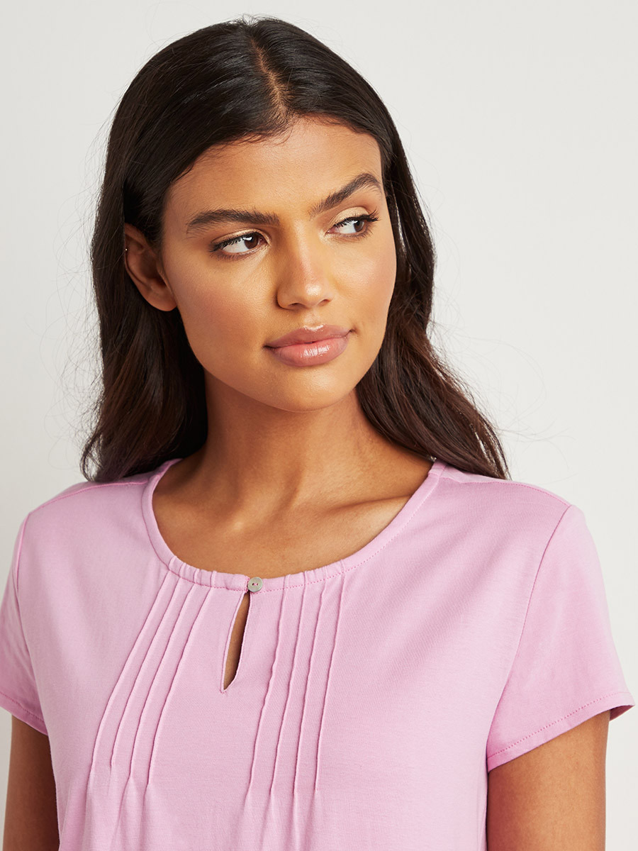 فستان نوم بكسرات وتفاصيل دانتيل من ستايلي-women-clothing-nightwear-nighties-image-3