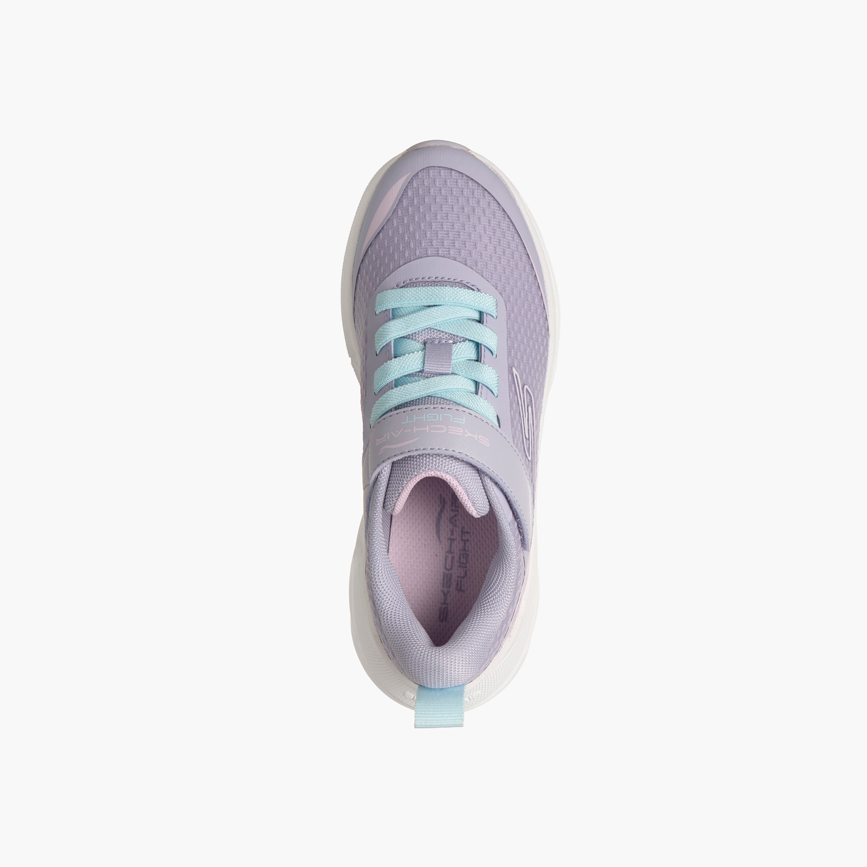 حذاء رياضي للبنات بطبعة شعار مع شريط إغلاق لاصق من سكيتشرز-sports-girls-shoes-image-2