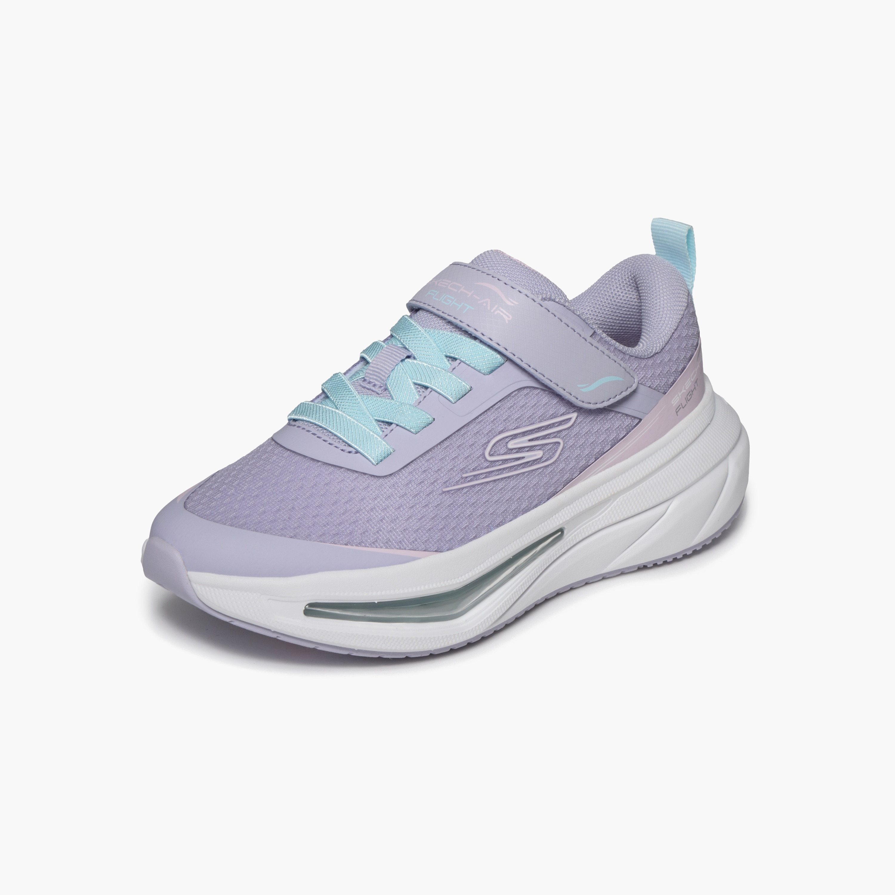 حذاء رياضي للبنات بطبعة شعار مع شريط إغلاق لاصق من سكيتشرز-sports-girls-shoes-image-3