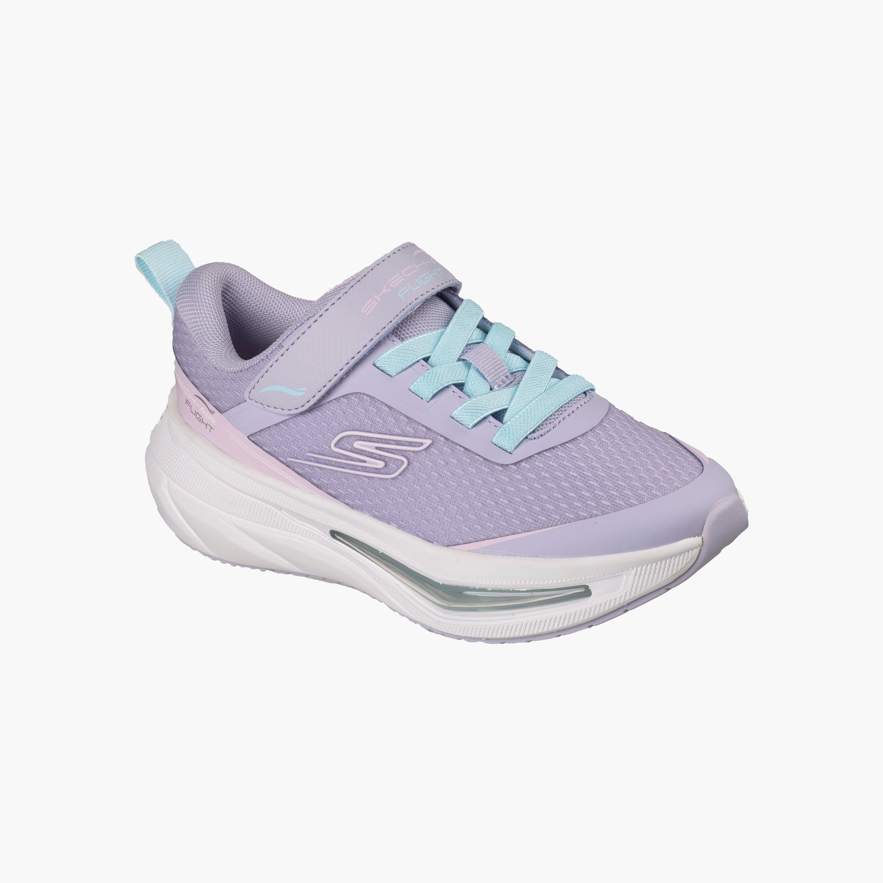 حذاء رياضي للبنات بطبعة شعار مع شريط إغلاق لاصق من سكيتشرز-sports-girls-shoes-image-5