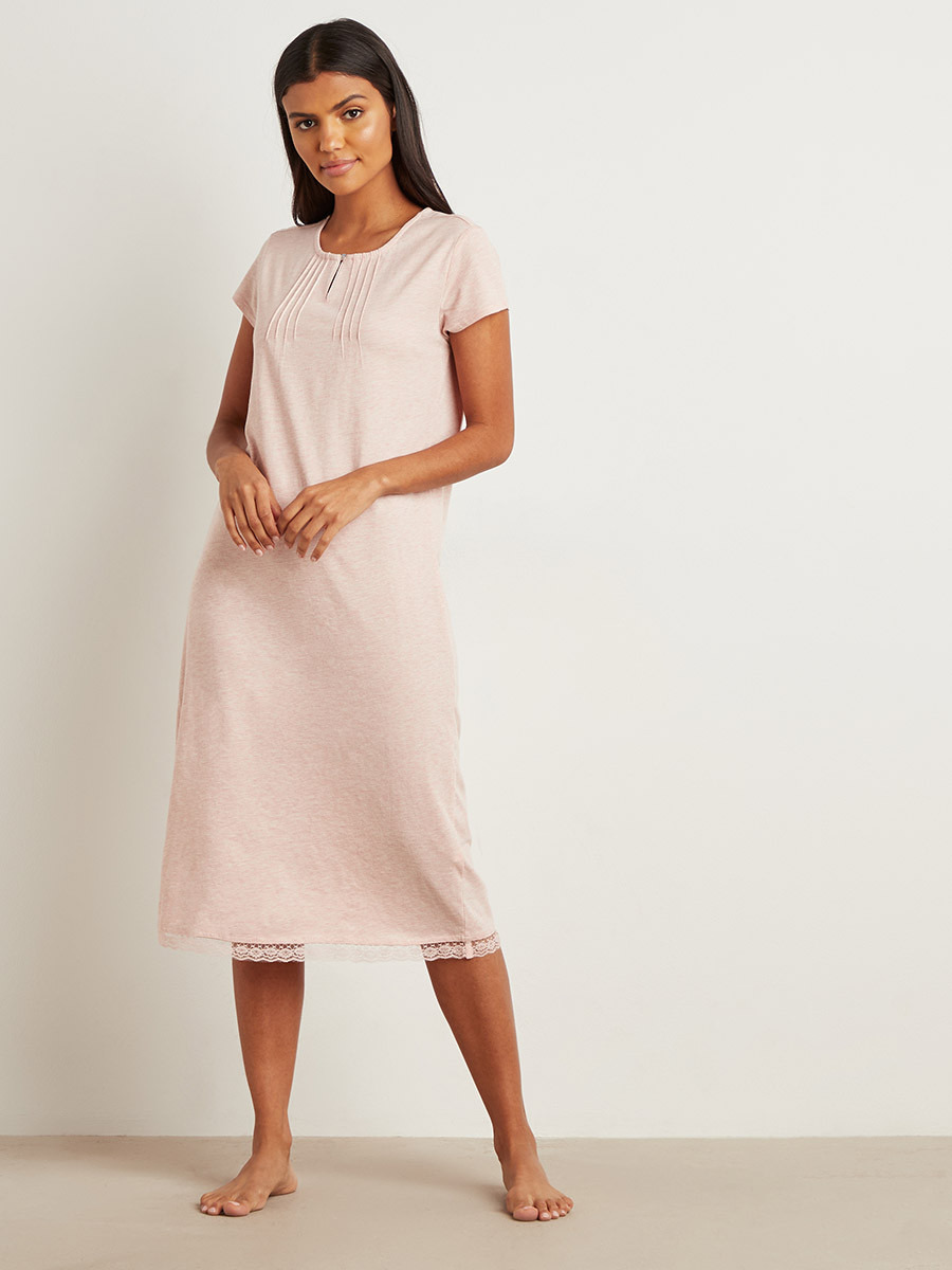 فستان نوم بتفاصيل دانتيل من ستايلي-women-clothing-nightwear-nighties-image-1