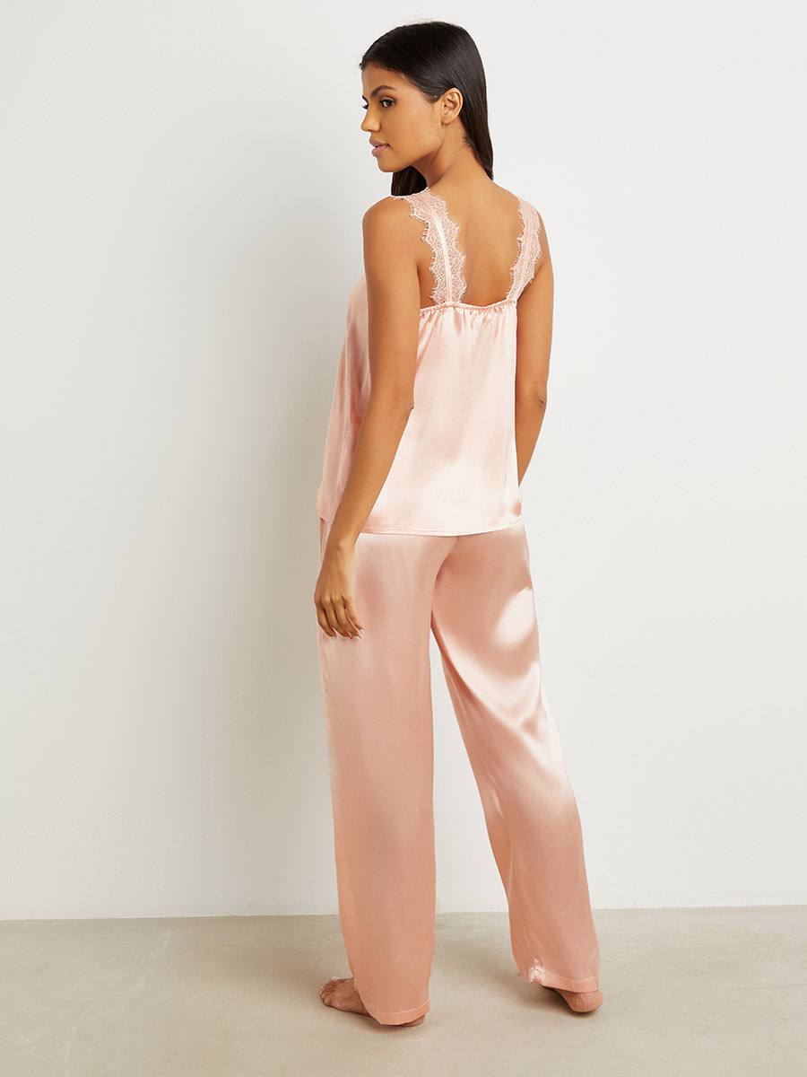مجموعة من بلوزة بحمالات وبنطلون من ستايلي-women-clothing-nightwear-pyjamas-longsets-image-5