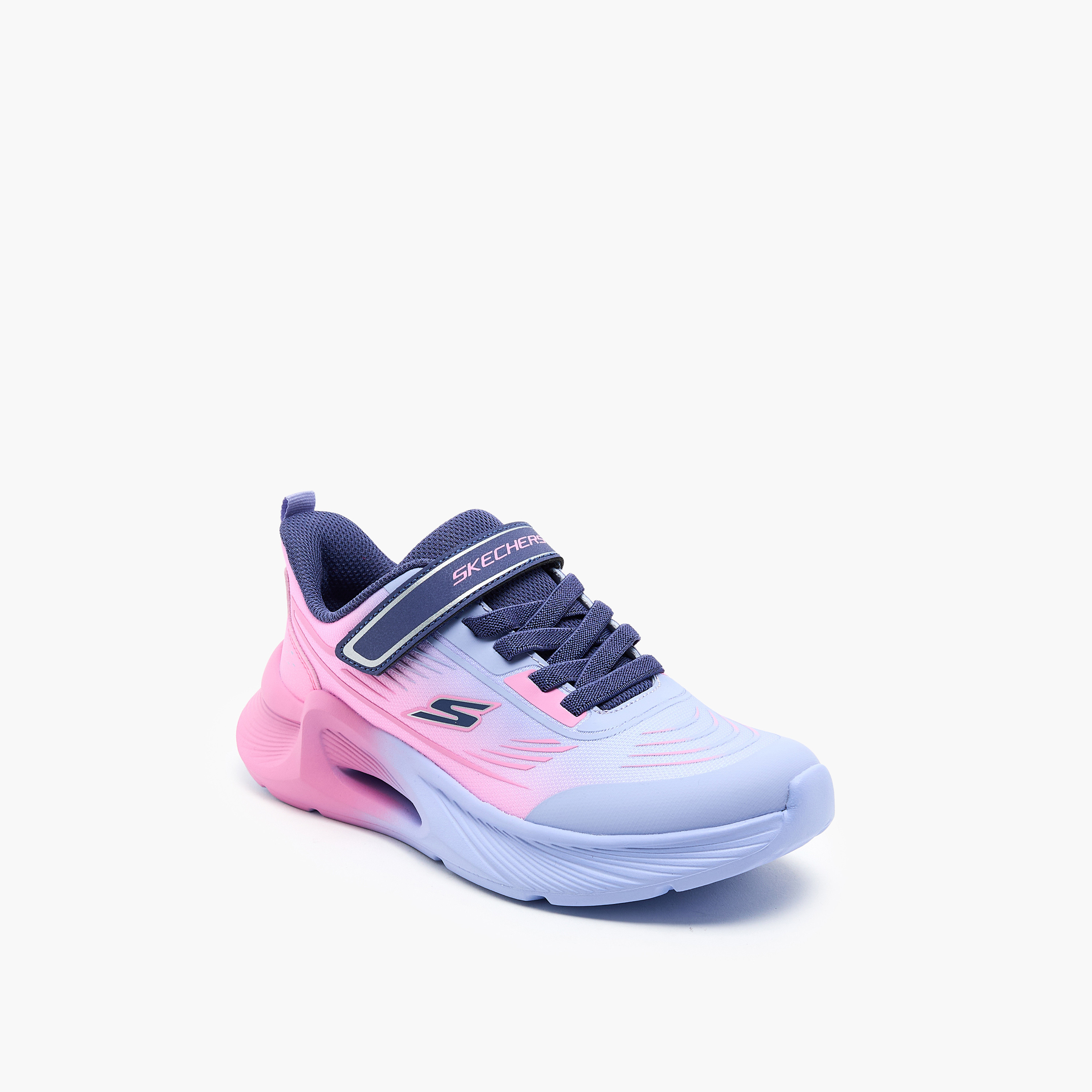 Skechers Girls Tide Tech Hook & Loop Running Shoes-girls-shoes-sports-image-2
