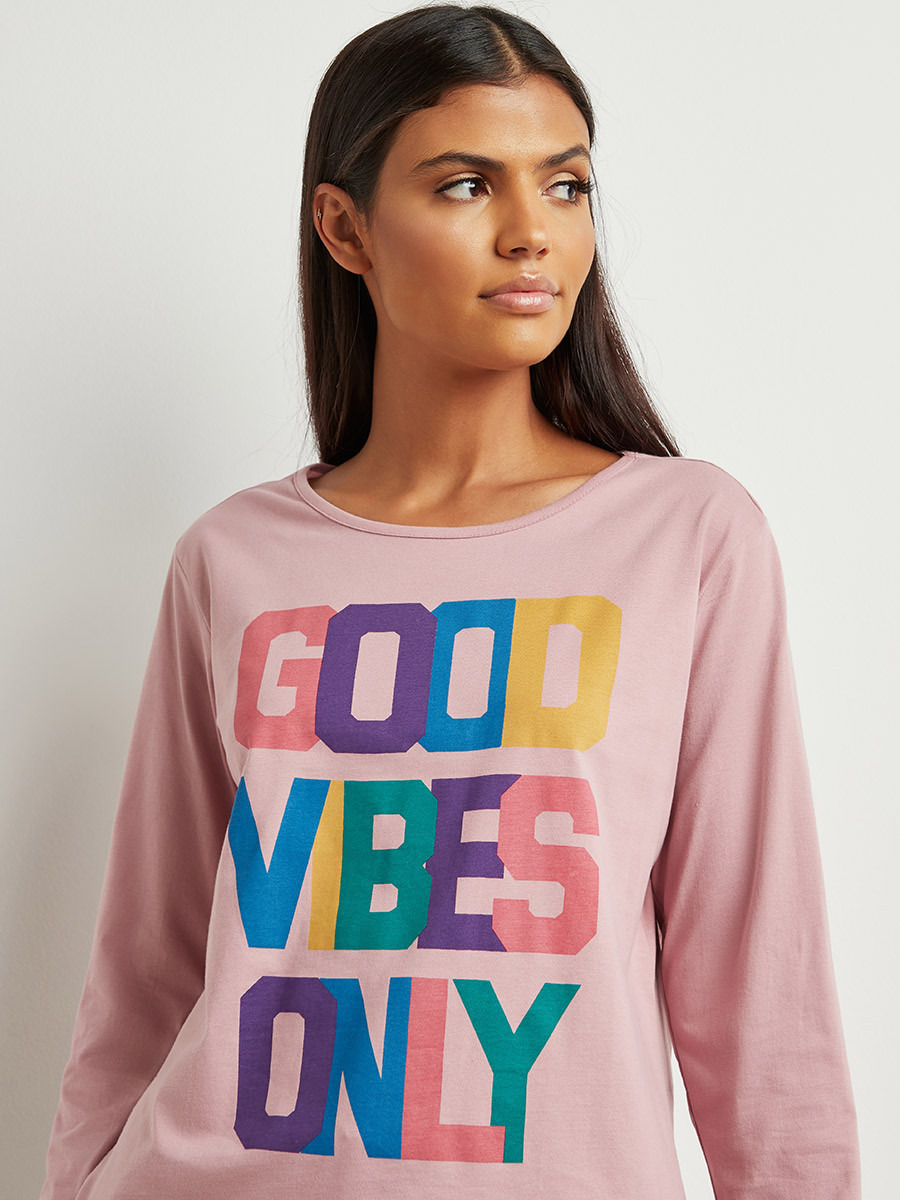 مجموعة من تيشيرت مطبوع وبنطلون بيجاما من ستايلي-women-clothing-nightwear-pyjamas-bottoms-image-5