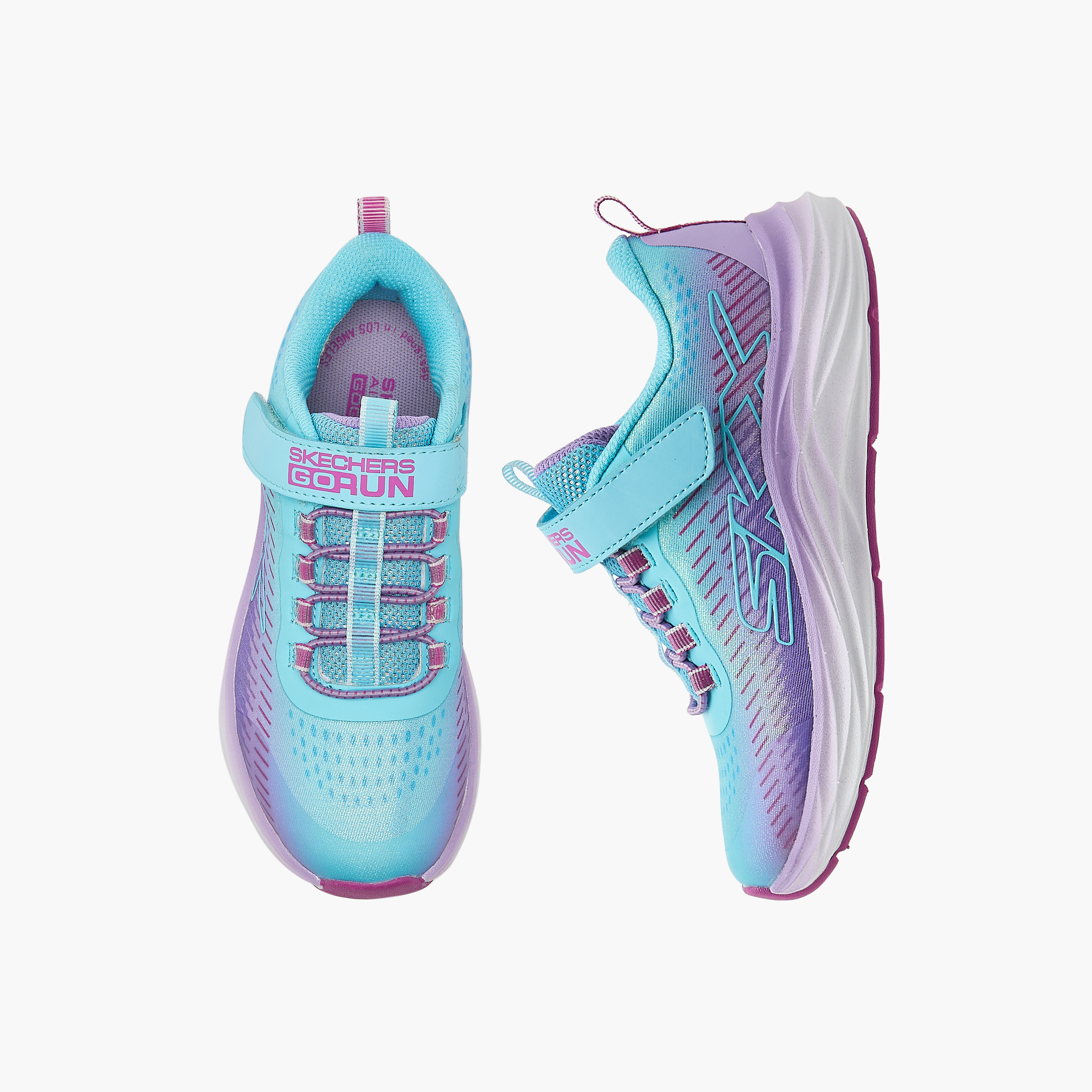 Skechers Girls GO-RUN ACCELERATE Hook & Loop Running Shoes-girls-shoes-sports-image-1