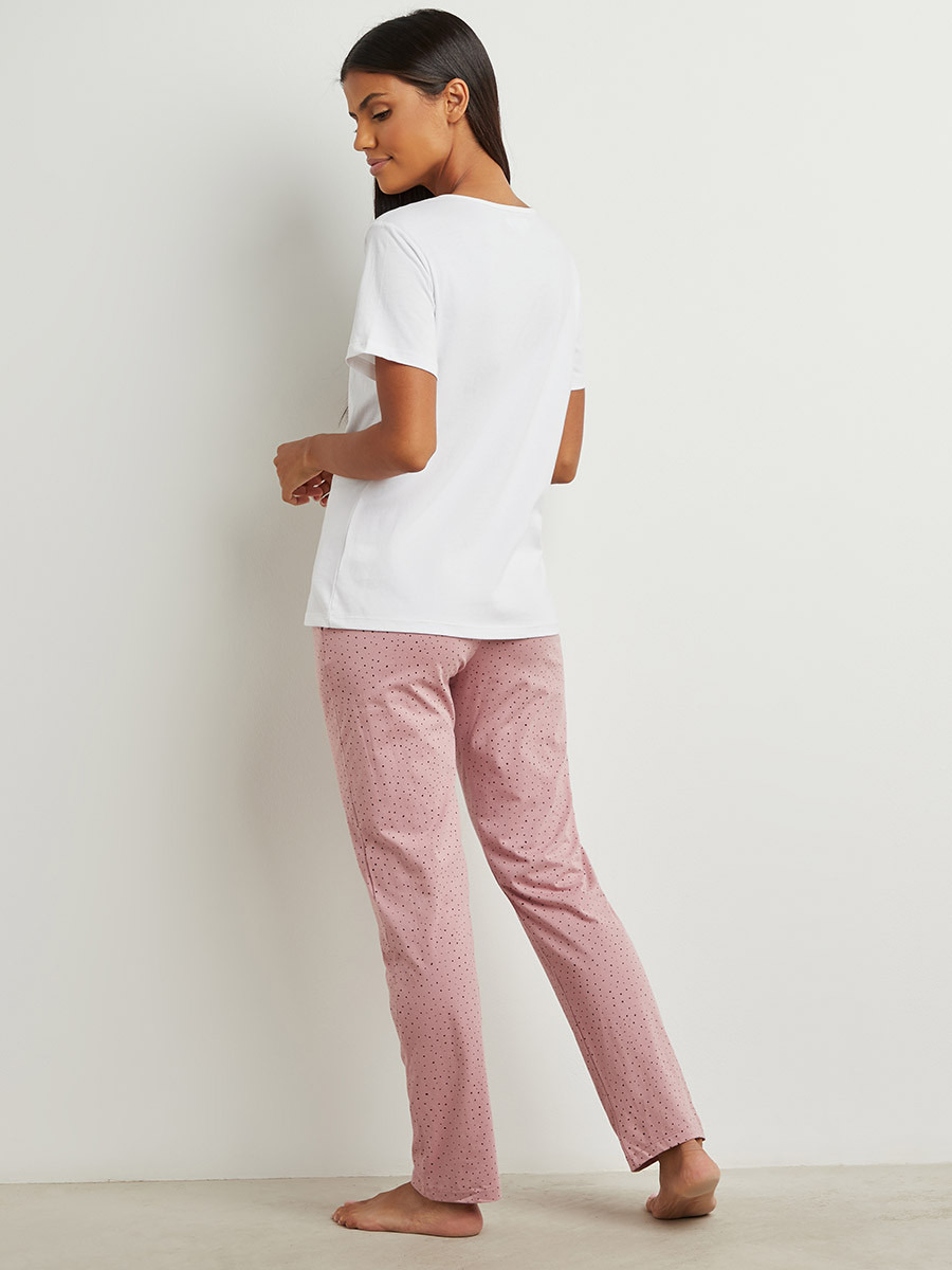 مجموعة من تيشيرت مطبوع وبنطلون بيجاما من ستايلي-women-clothing-nightwear-pyjamas-bottoms-image-4