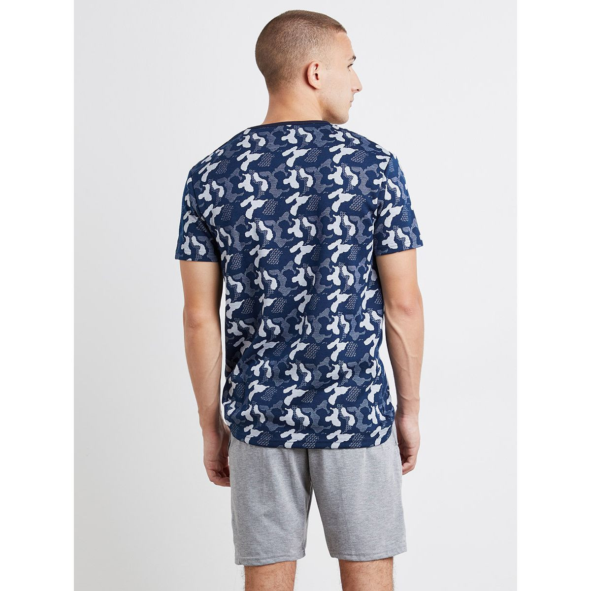 Styli Camo Short Sleeves T-shirt and Shorts Set-men-clothing-nightwear-sets-image-6