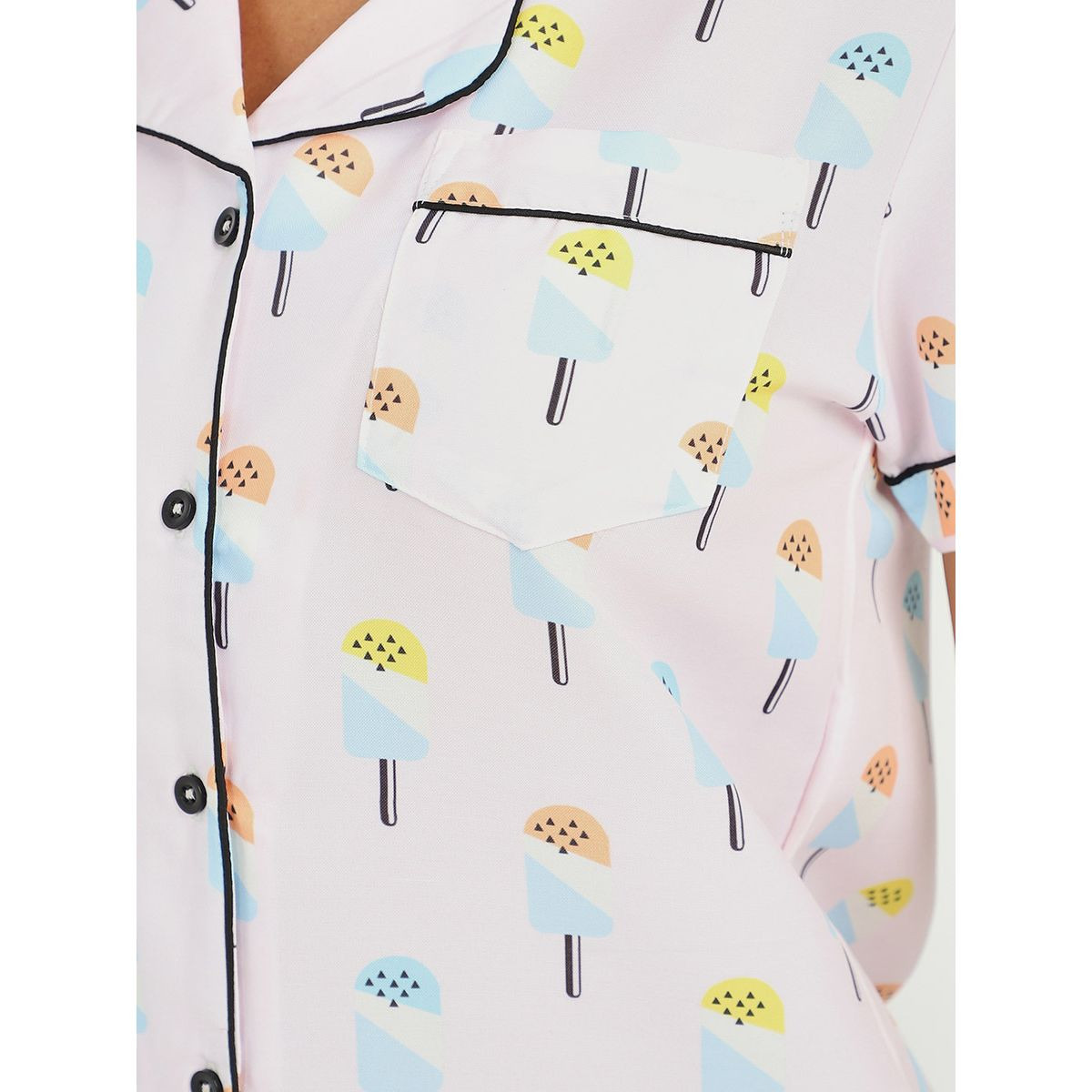 طقم قميص مع شورت من ستايلي-women-clothing-nightwear-pyjamas-longsets-image-4
