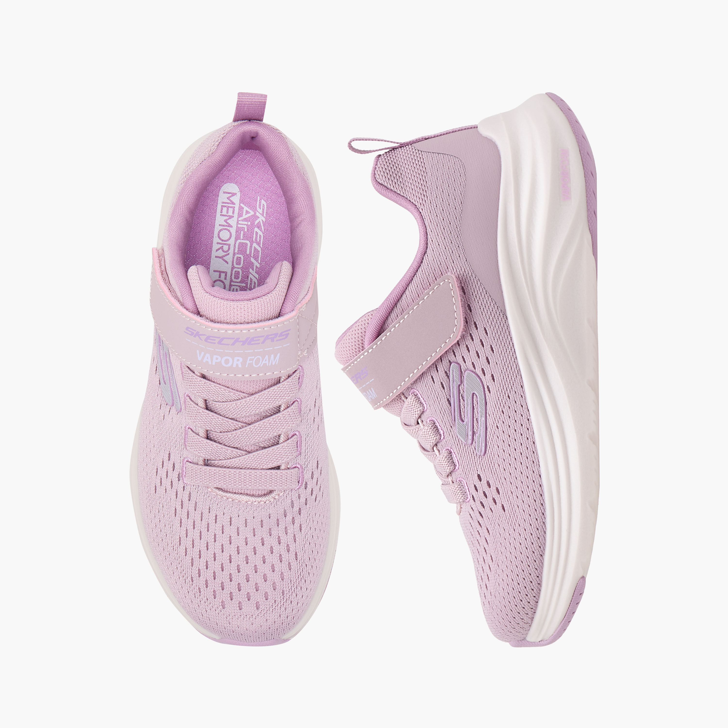 Skechers Girls VAPOR FOAM Hook & Loop Sneakers 303940L | OE-girls-shoes-sneakers-image-11