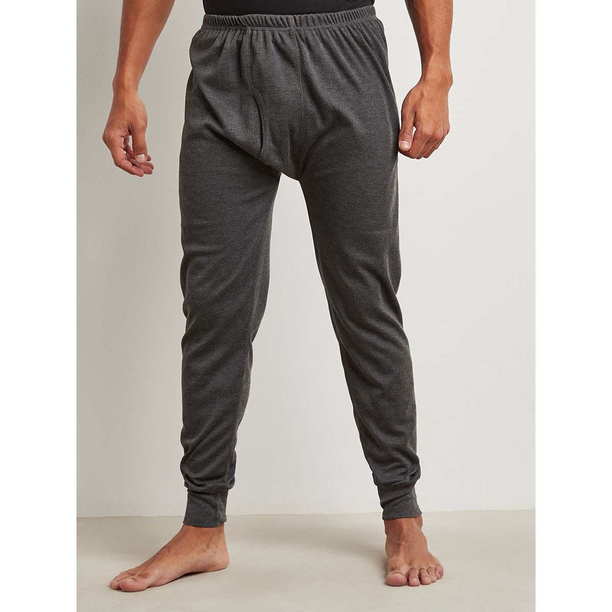 Styli Winter Thermal Elastic Waistband Cuffed Leggings-men-clothing-nightwear-pyjamaandshorts-image-1