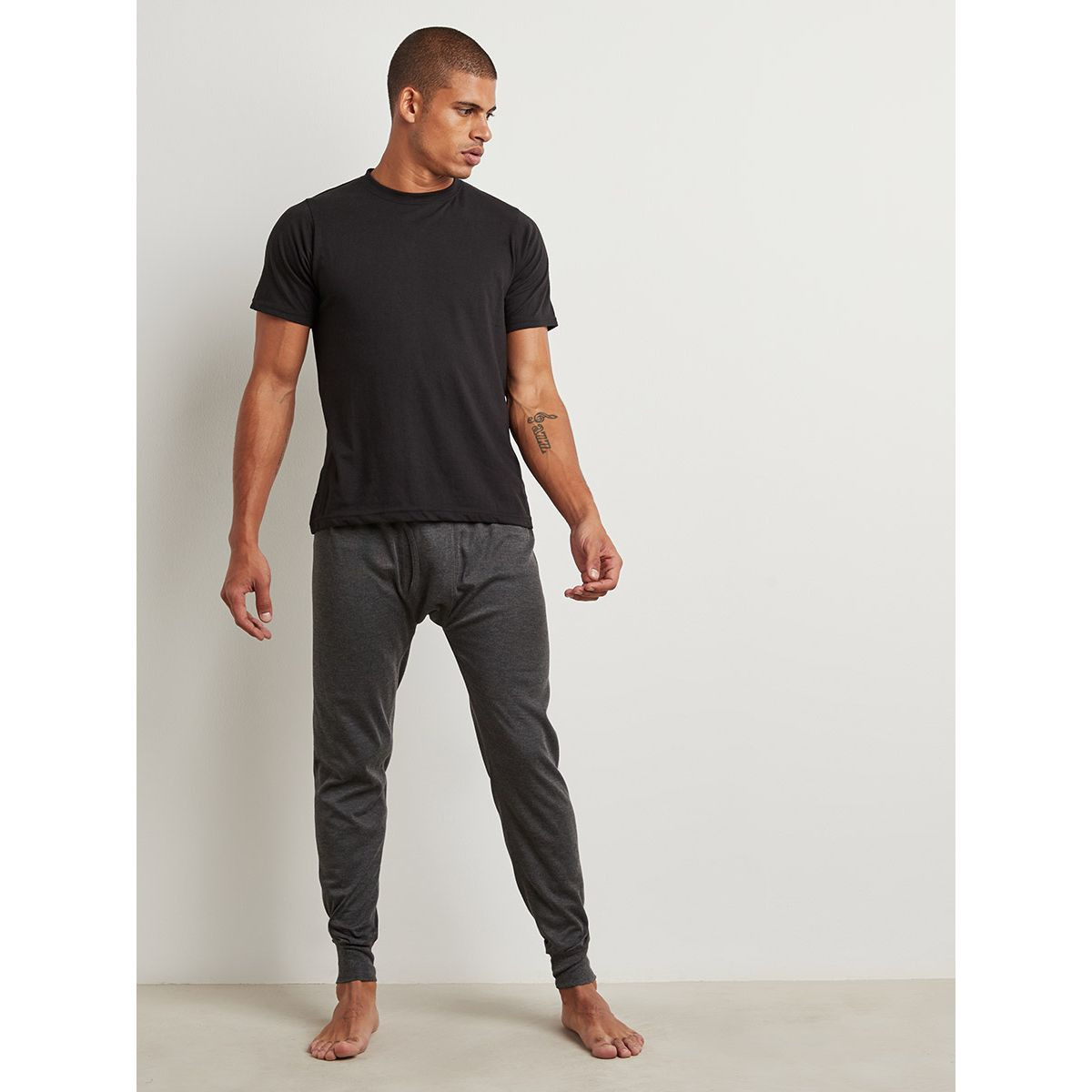 Styli Winter Thermal Elastic Waistband Cuffed Leggings-men-clothing-nightwear-pyjamaandshorts-image-2