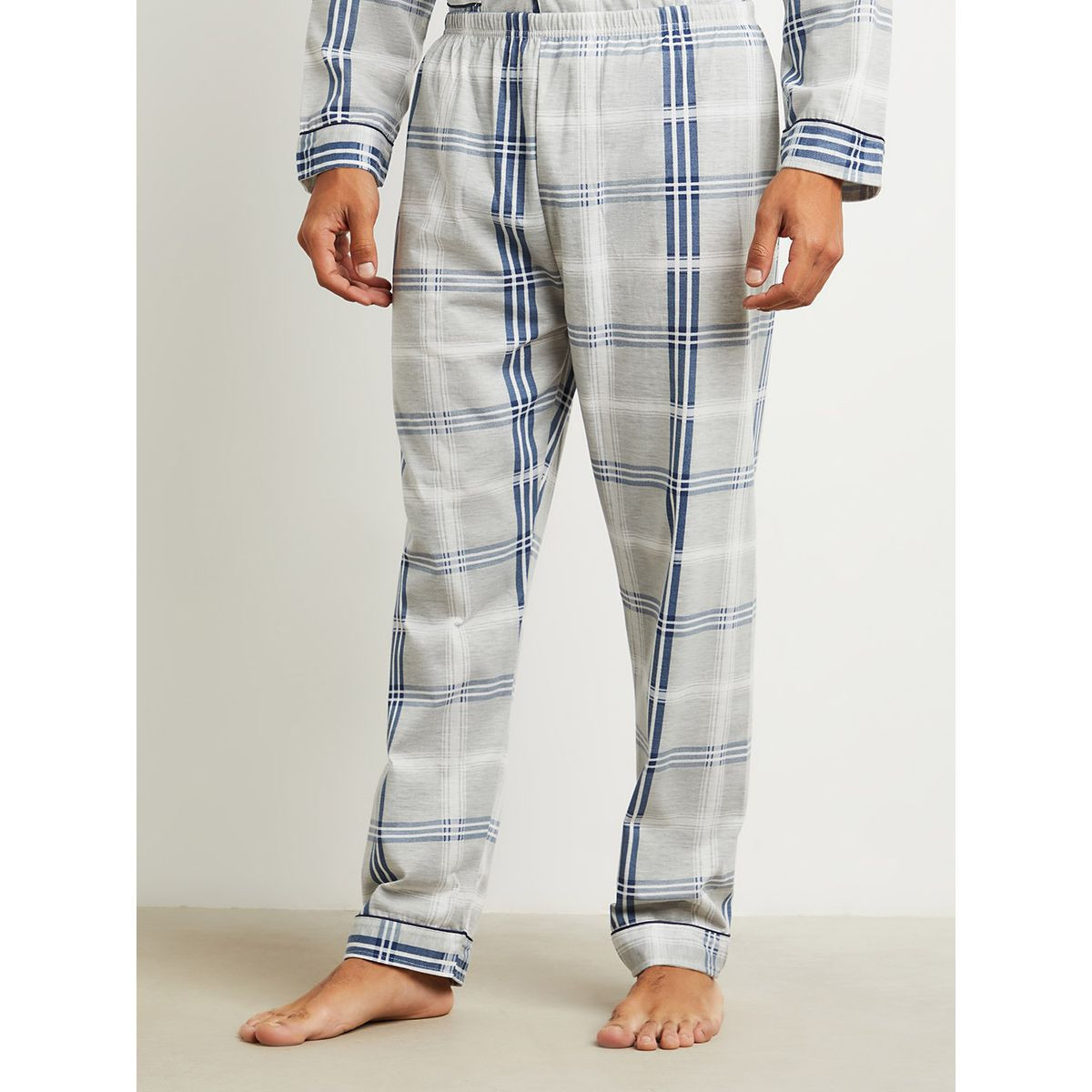 Styli Checked Button Through Shirt and Pyjama Set-men-clothing-nightwear-sets-image-4