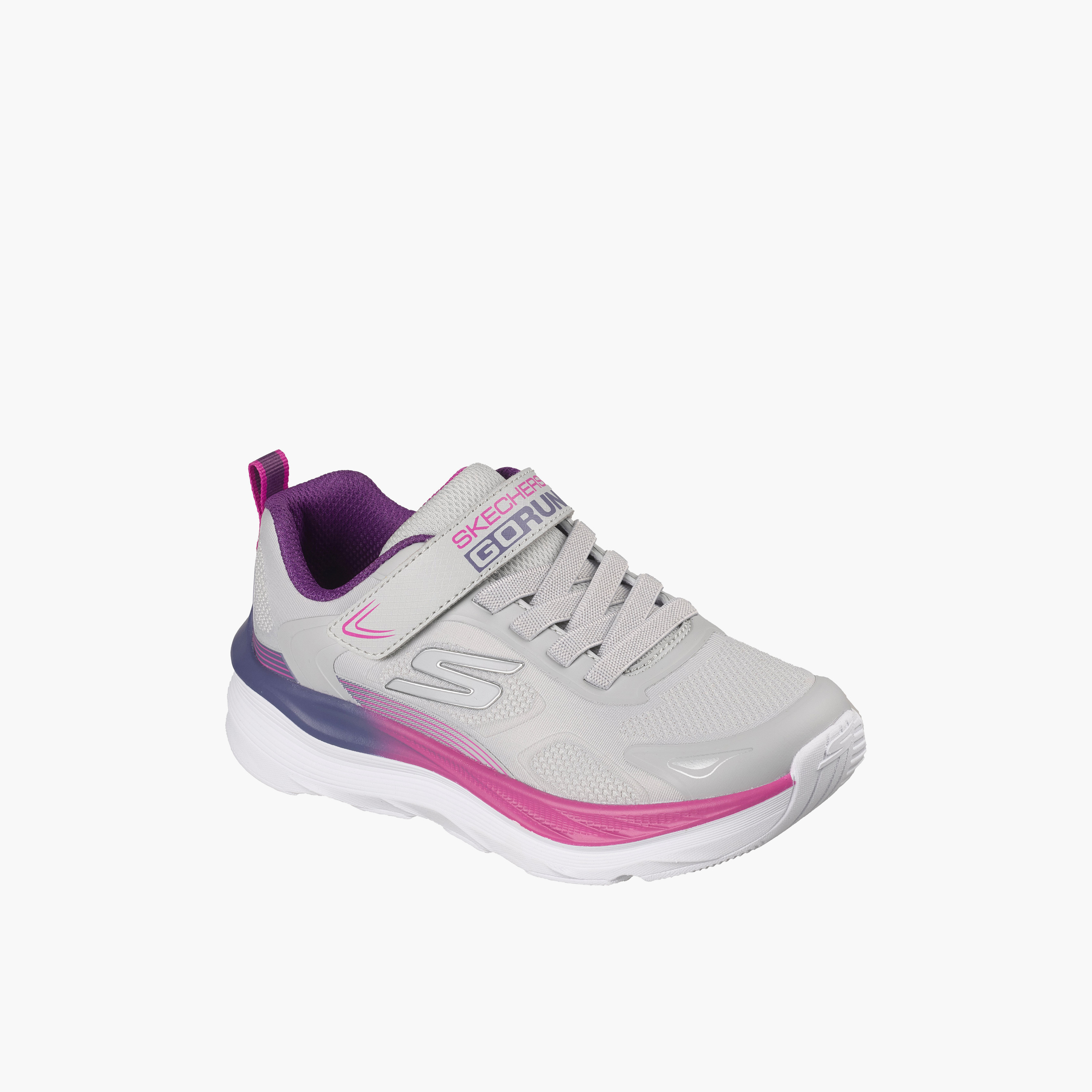 Skechers Girls MAX RUN Hook & Loop Running Shoes - 303989L-GRY-CP-girls-shoes-sneakers-image-1