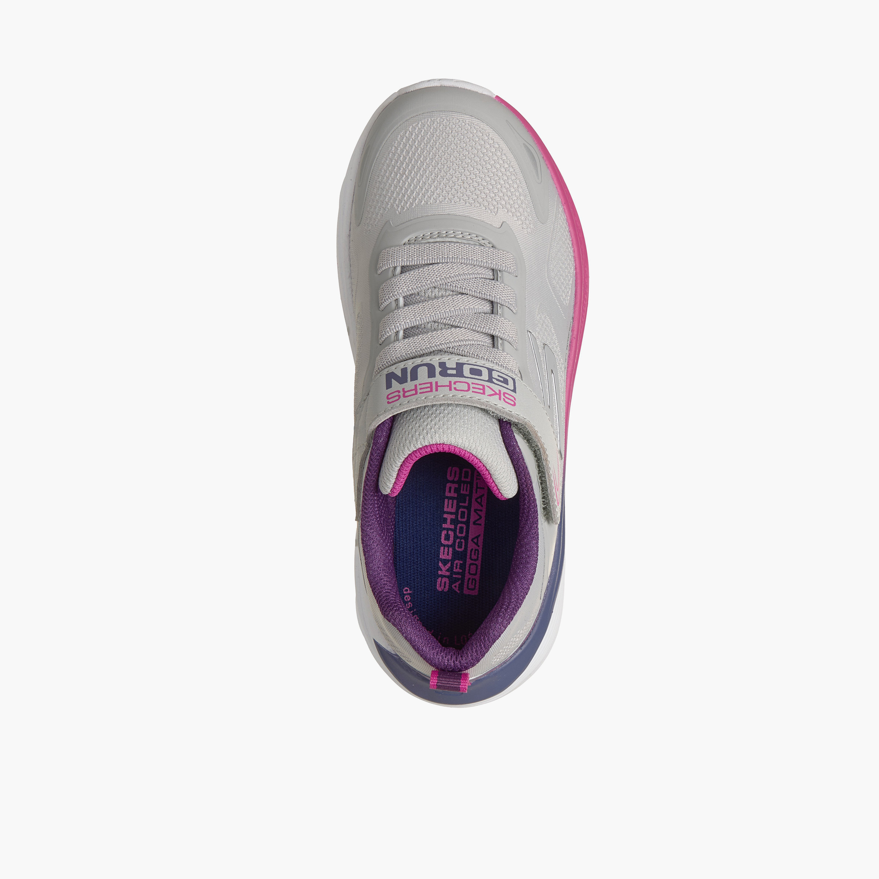 Skechers Girls MAX RUN Hook & Loop Running Shoes - 303989L-GRY-CP-girls-shoes-sneakers-image-2