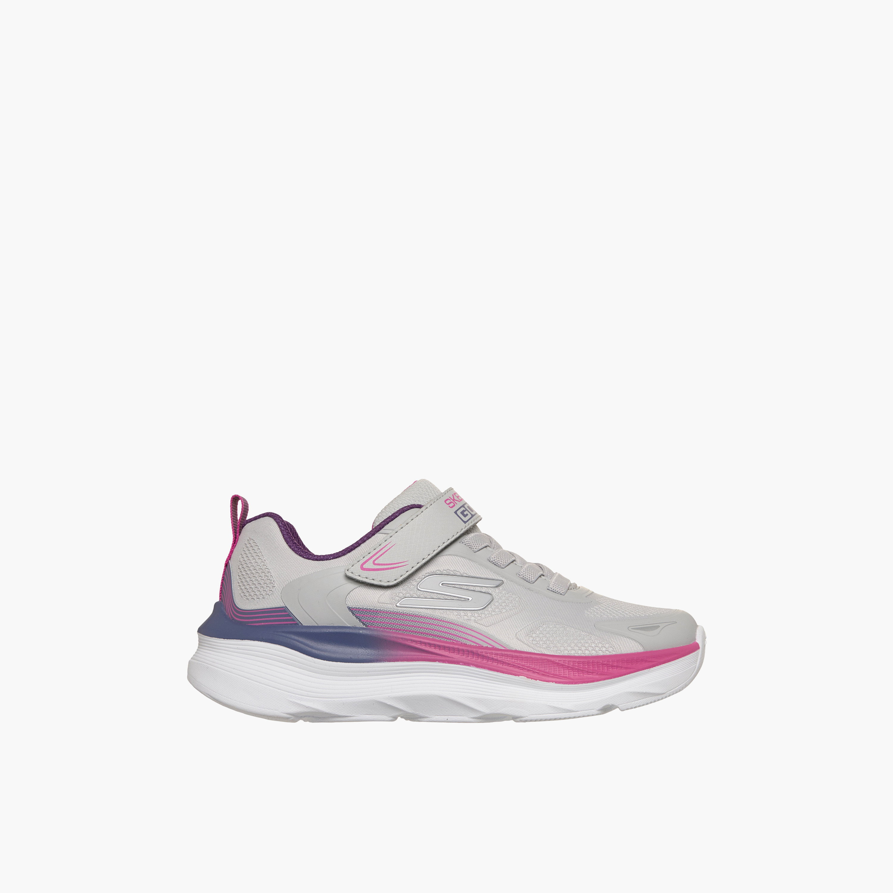 Skechers Girls MAX RUN Hook & Loop Running Shoes - 303989L-GRY-CP-girls-shoes-sneakers-image-3