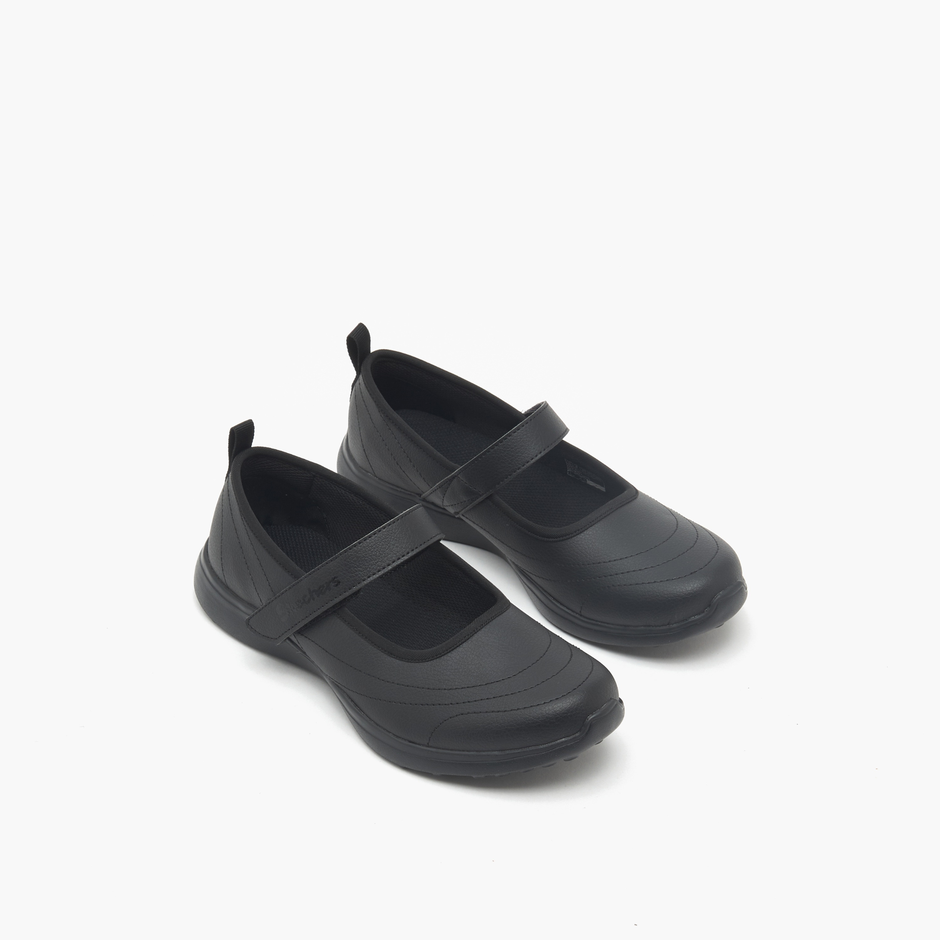 Skechers Girls Microstrides Hook & Loop Mary Jane School Shoes-girls-shoes-maryjanes-image-1