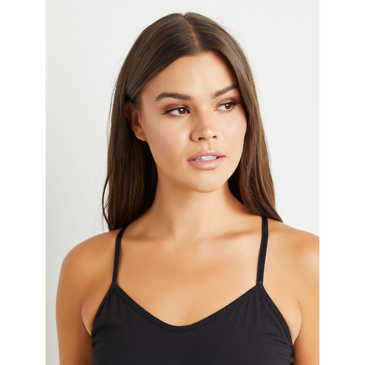 Styli Cotton Strappy Fancy Lace Back Slip Dress-women-clothing-lingerie-camisoles-image-3